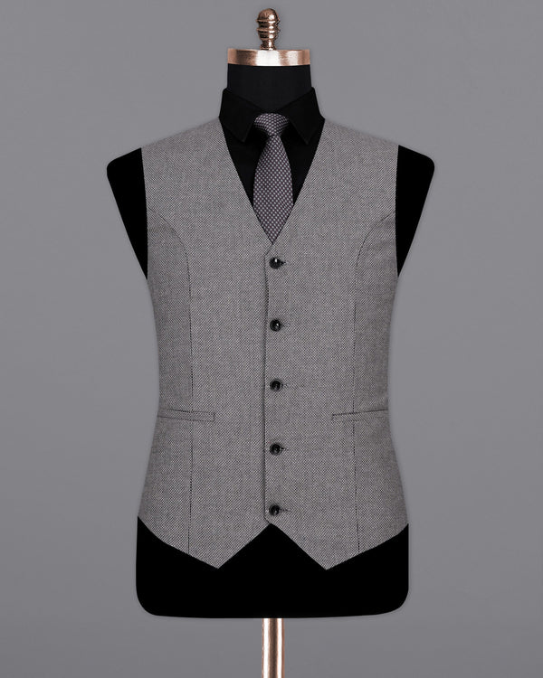 Pale Slate Gray and Black Premium Waistcoat V2021-36, V2021-38, V2021-40, V2021-42, V2021-44, V2021-46, V2021-48, V2021-50, V2021-52, V2021-54, V2021-56, V2021-58, V2021-60