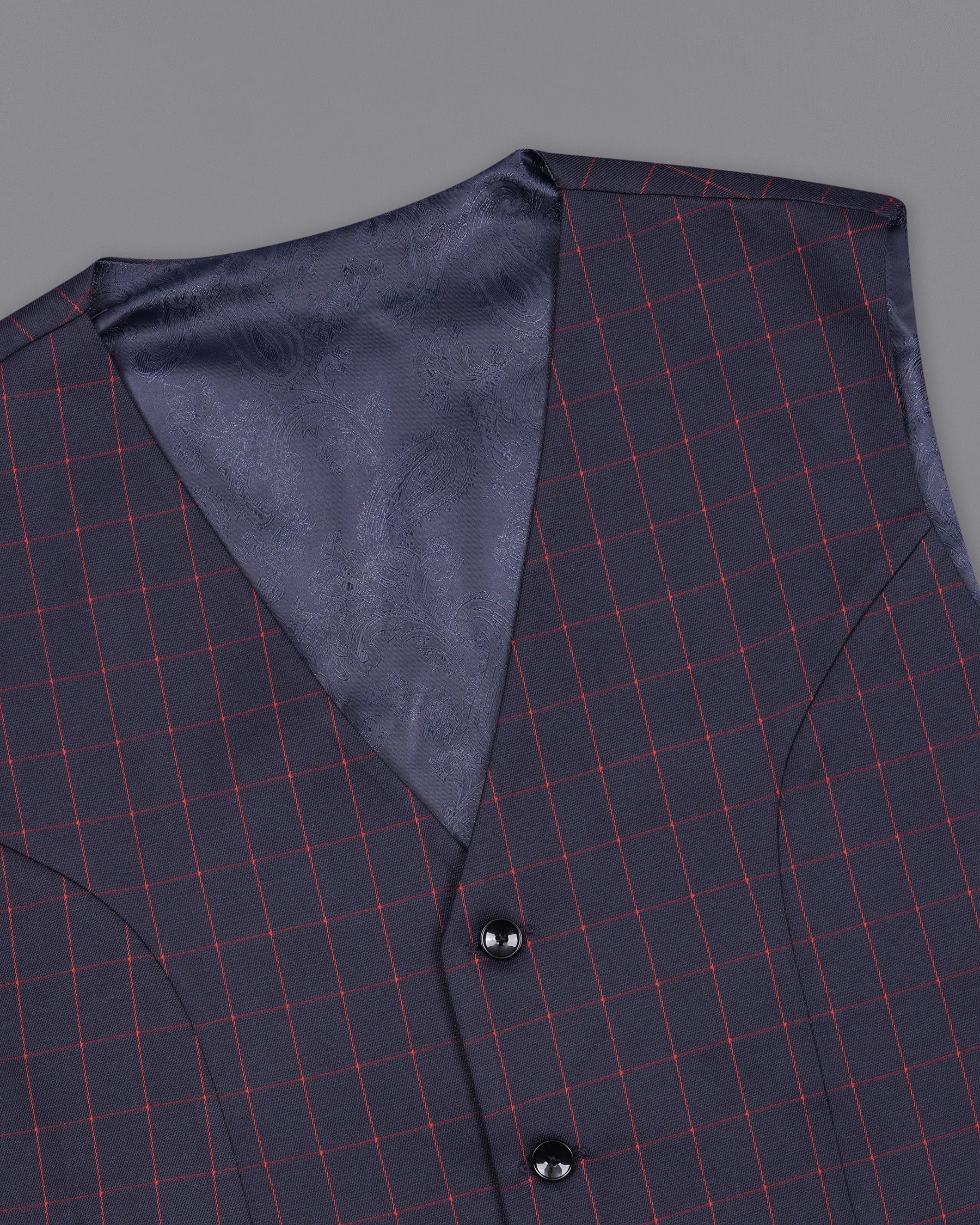 Charcoal Navy Blue Waistcoat V2027-36, V2027-38, V2027-40, V2027-42, V2027-44, V2027-46, V2027-48, V2027-50, V2027-52, V2027-54, V2027-56, V2027-58, V2027-60