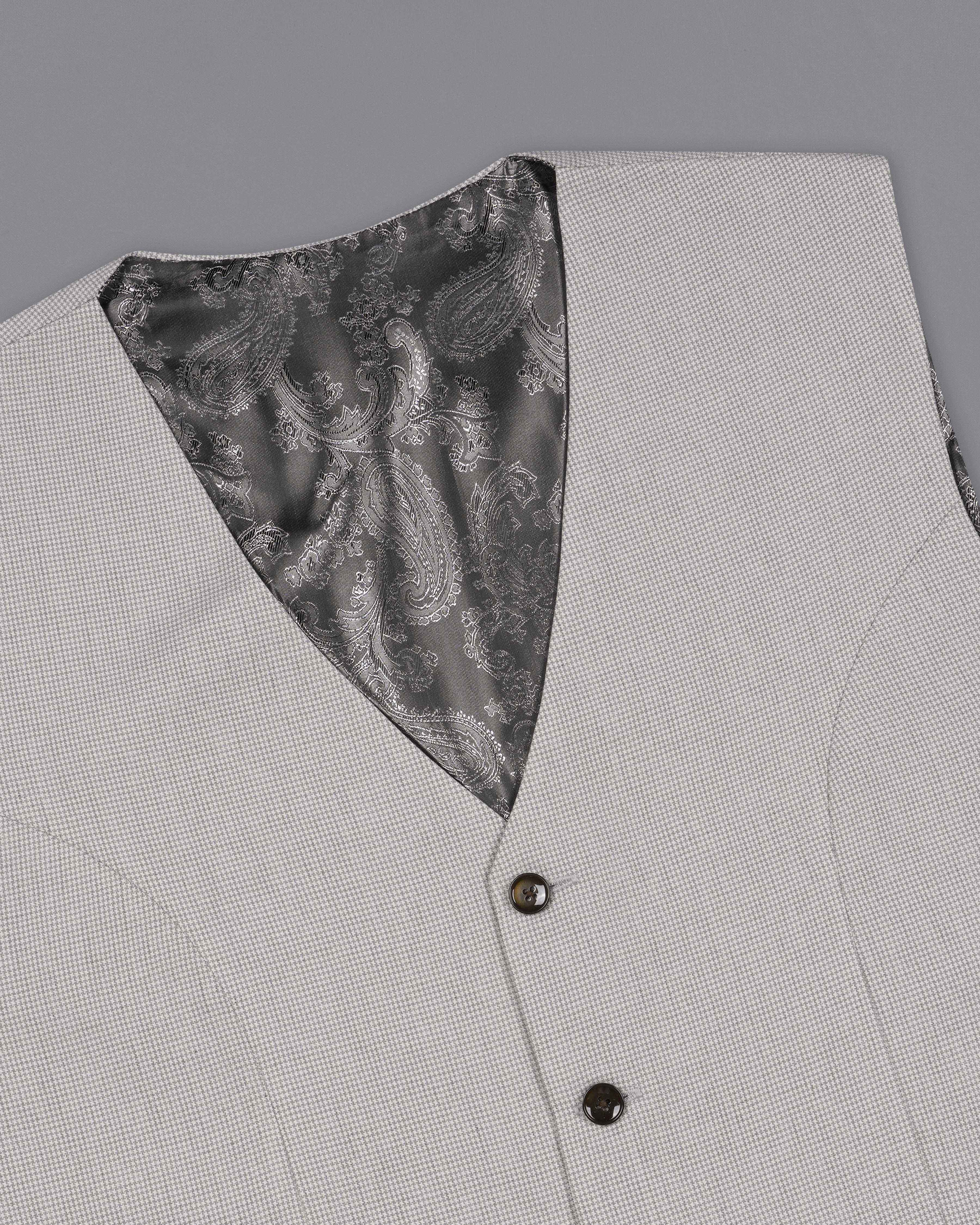 Pale Slate Gray Textured Waistcoat V2055-36, V2055-38, V2055-40, V2055-42, V2055-44, V2055-46, V2055-48, V2055-50, V2055-52, V2055-54, V2055-56, V2055-58, V2055-60