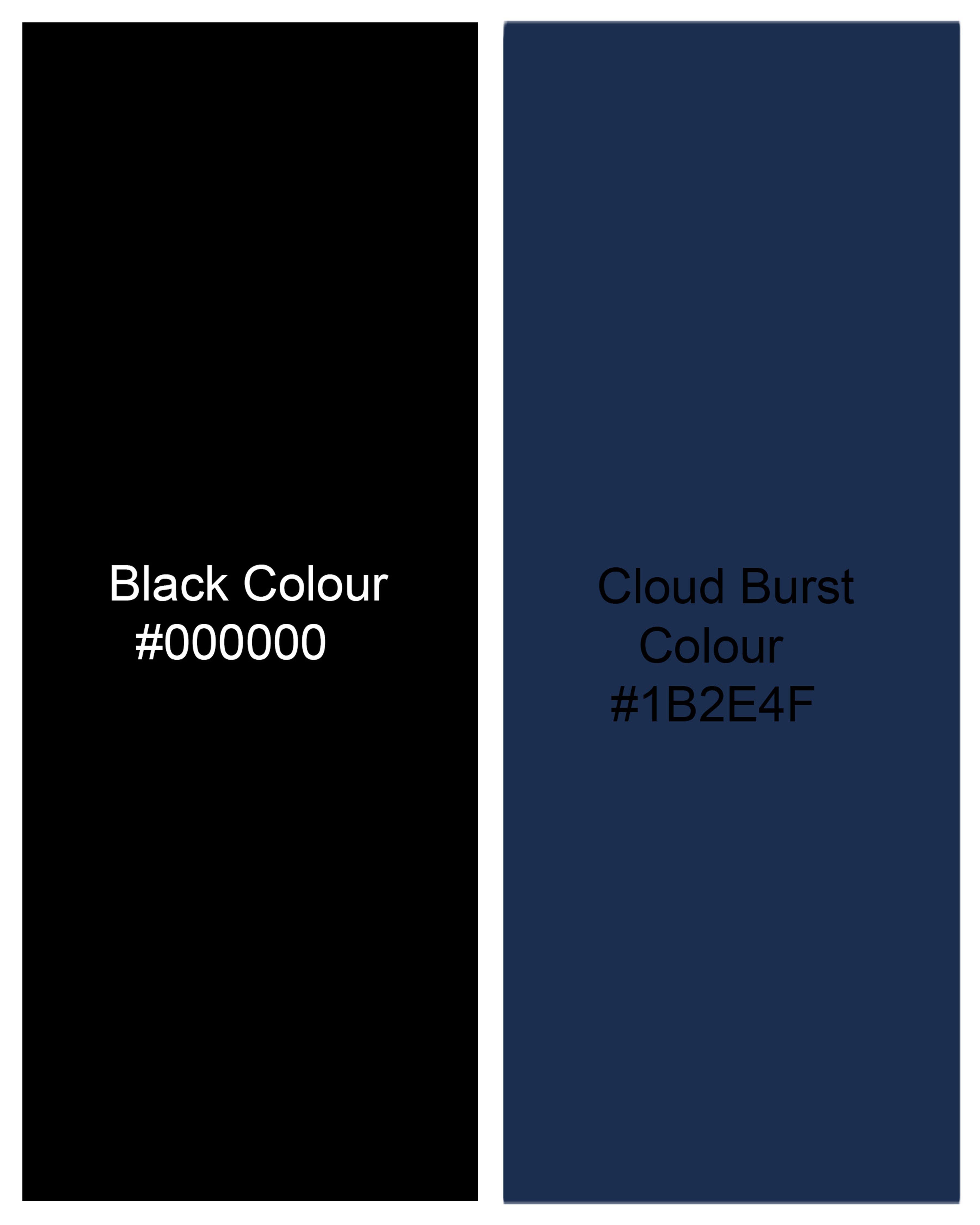 Jade Black with Cloud Burst Blue Striped Waistcoat V2059-36, V2059-38, V2059-40, V2059-42, V2059-44, V2059-46, V2059-48, V2059-50, V2059-52, V2059-54, V2059-56, V2059-58, V2059-60