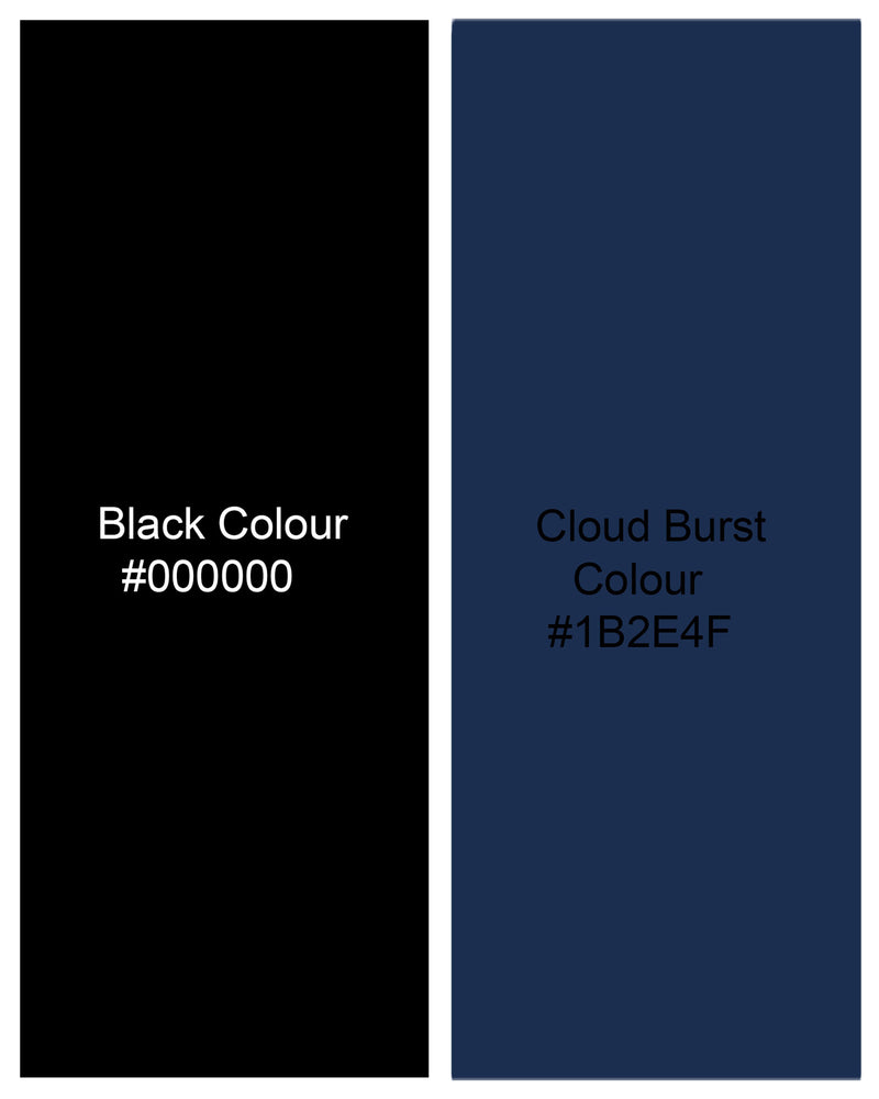 Jade Black with Cloud Burst Blue Striped Waistcoat V2059-36, V2059-38, V2059-40, V2059-42, V2059-44, V2059-46, V2059-48, V2059-50, V2059-52, V2059-54, V2059-56, V2059-58, V2059-60
