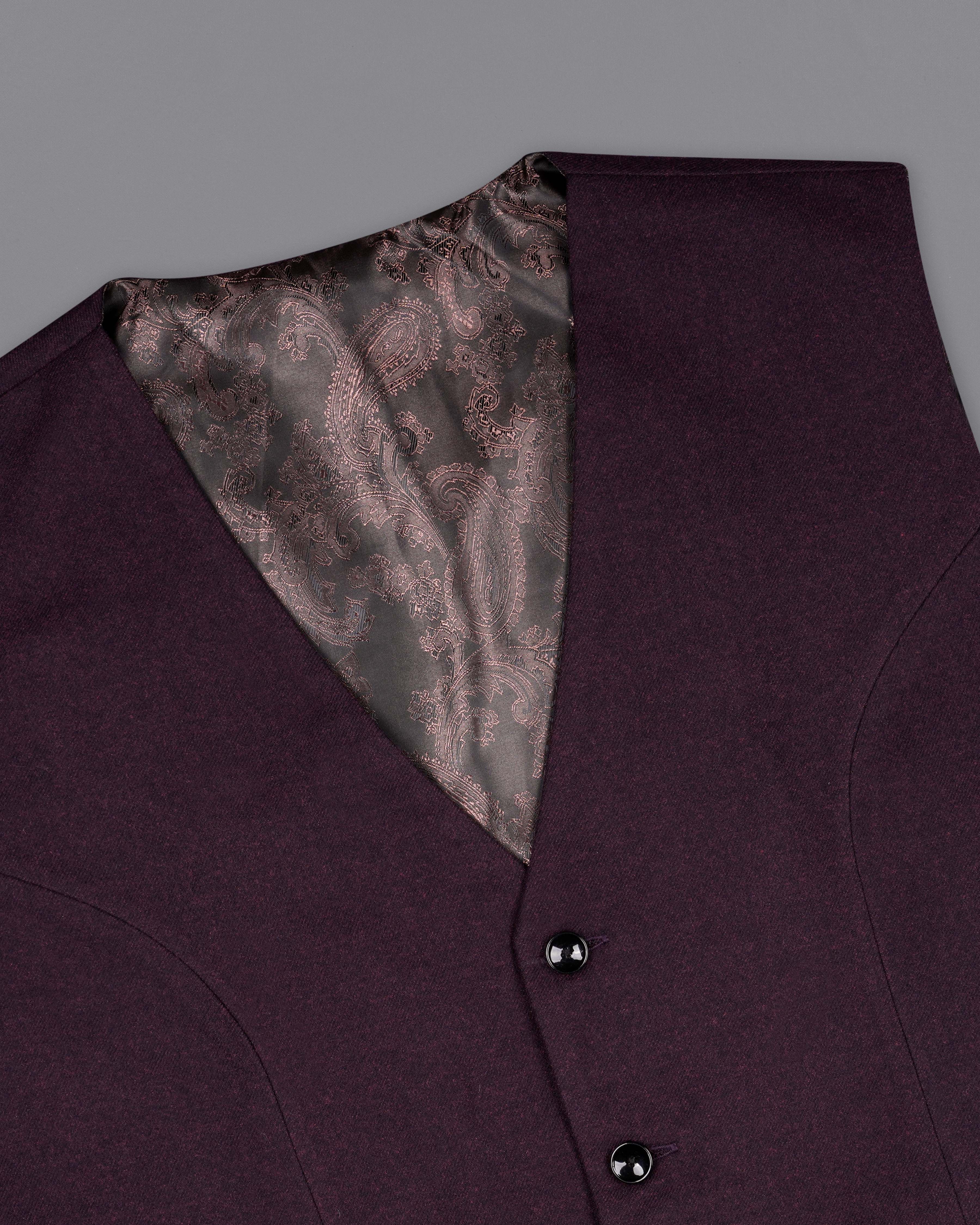 Toledo Wine Pure Wool Textured Waistcoat V2067-36, V2067-38, V2067-40, V2067-42, V2067-44, V2067-46, V2067-48, V2067-50, V2067-52, V2067-54, V2067-56, V2067-58, V2067-60