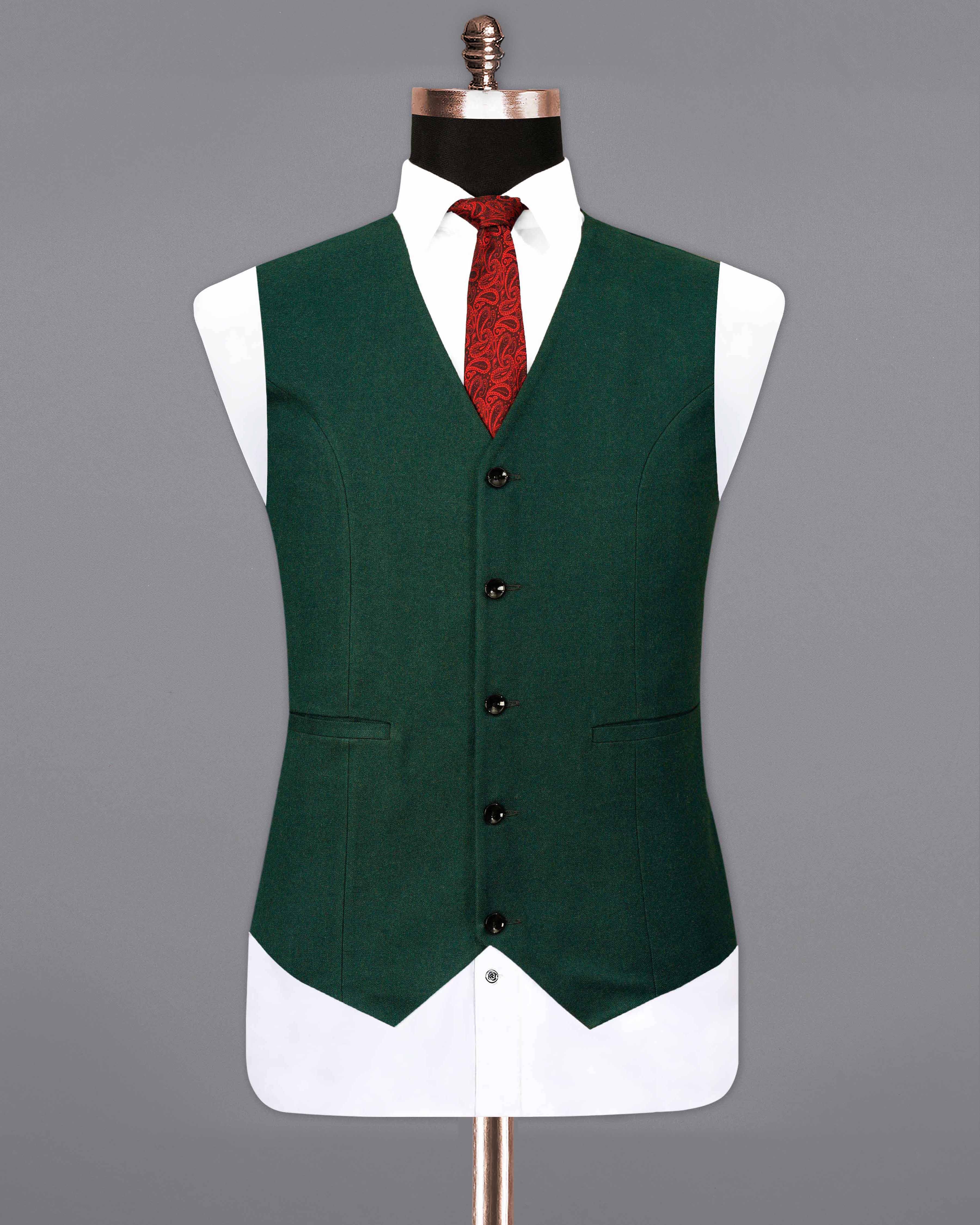 Celtic Green Textured Waistcoat V2069-36, V2069-38, V2069-40, V2069-42, V2069-44, V2069-46, V2069-48, V2069-50, V2069-52, V2069-54, V2069-56, V2069-58, V2069-60