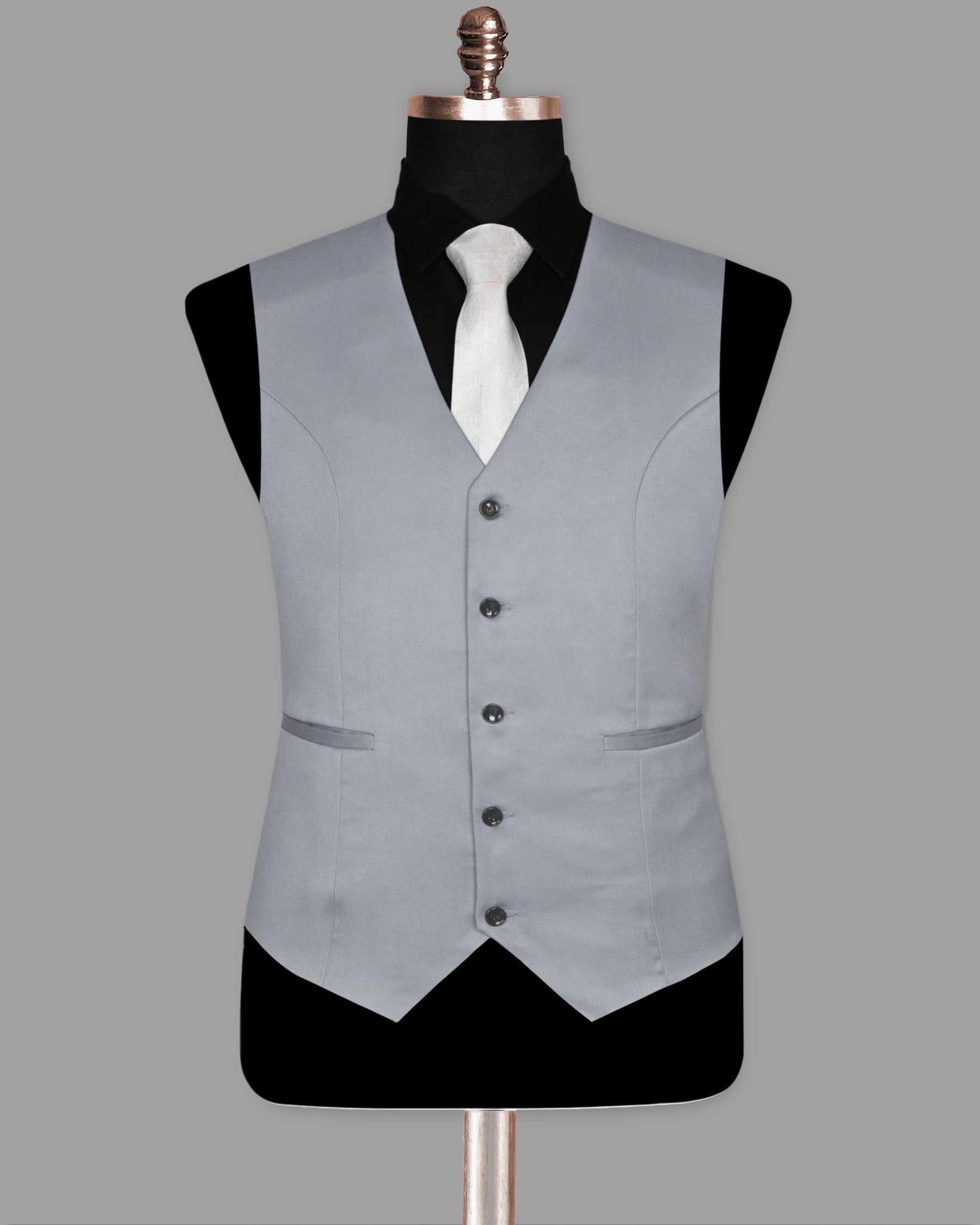 Light Grey Wool Blend  Waistcoat V210-38, V210-40, V210-42, V210-44, V210-46, V210-48, V210-50, V210-52, V210-54, V210-60, V210-36, V210-56, V210-58