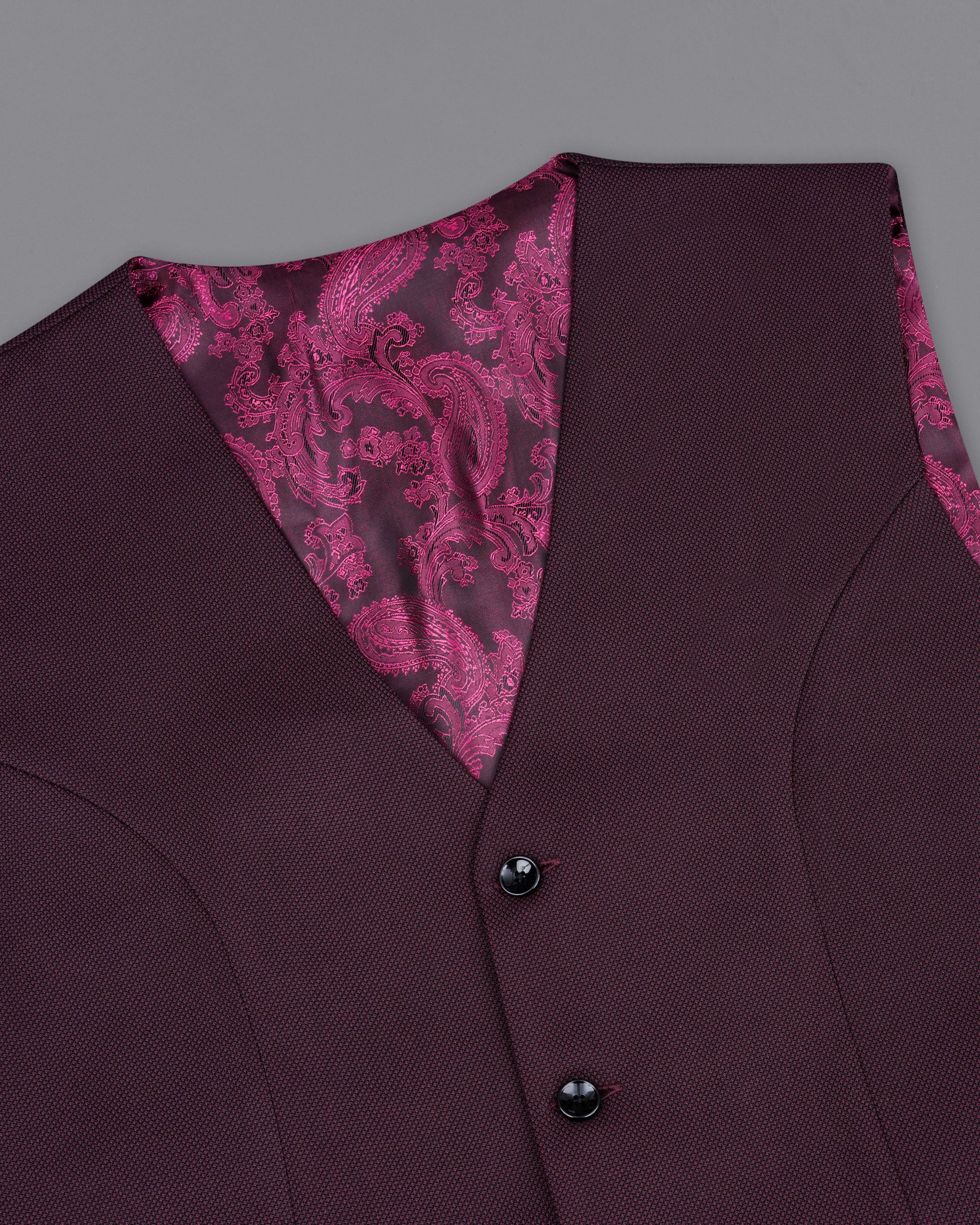 Eclipse Maroon Textured Waistcoat V2117-36, V2117-38, V2117-40, V2117-42, V2117-44, V2117-46, V2117-48, V2117-50, V2117-52, V2117-54, V2117-56, V2117-58, V2117-60