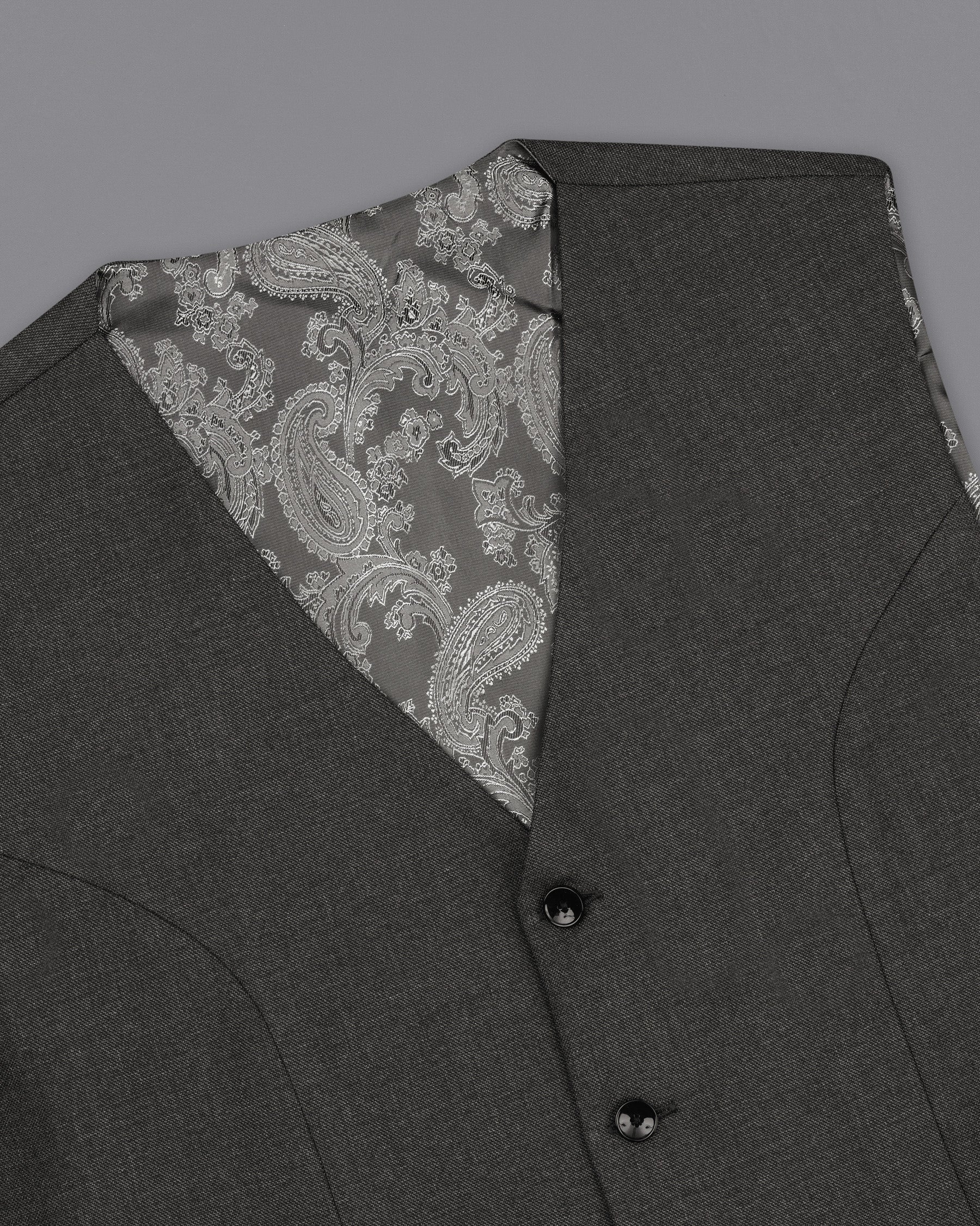 Armadillo Gray Textured Waistcoat V2119-36, V2119-38, V2119-40, V2119-42, V2119-44, V2119-46, V2119-48, V2119-50, V2119-52, V2119-54, V2119-56, V2119-58, V2119-60