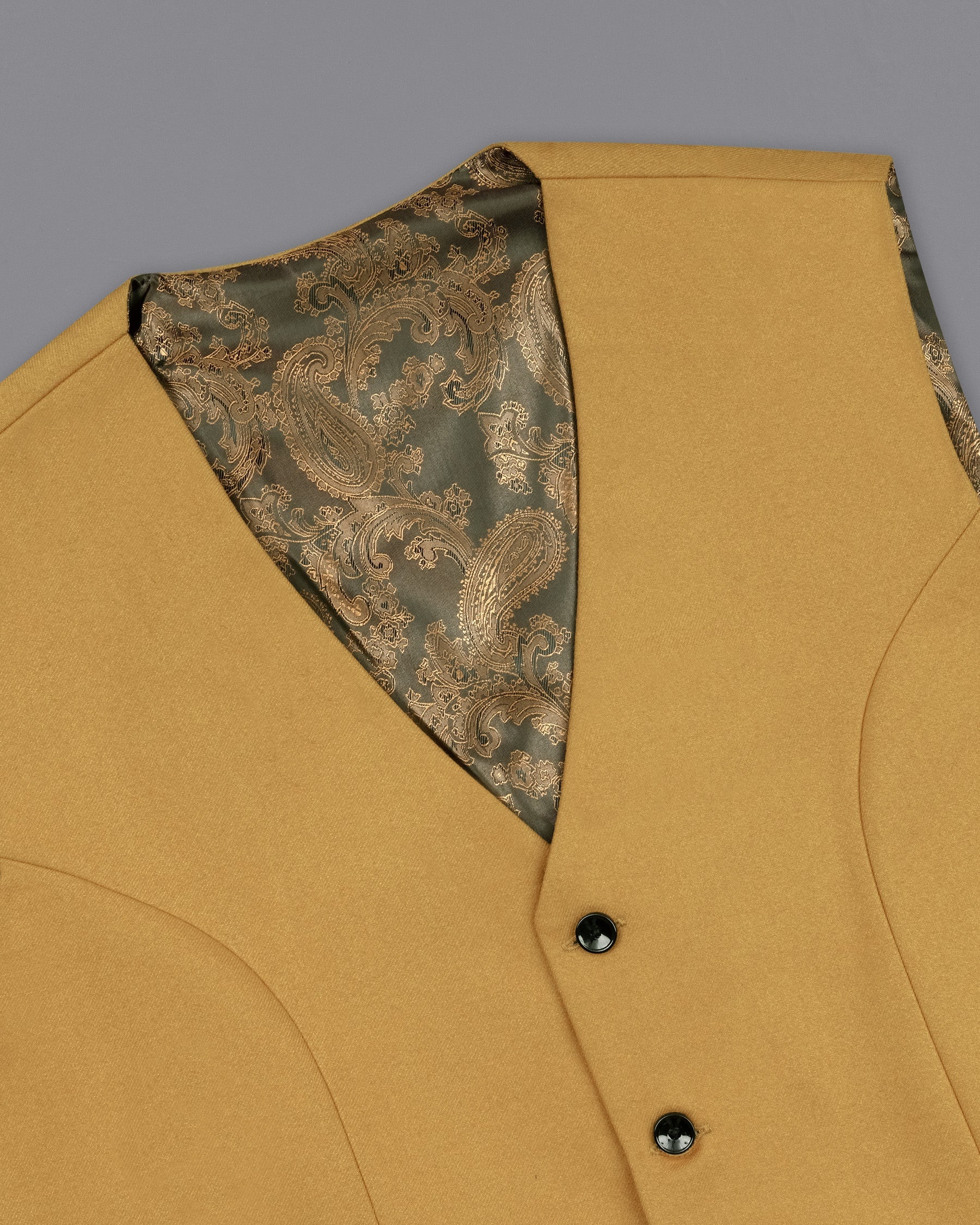 Copper Yellow Wool Rich Waistcoat V2123-36, V2123-38, V2123-40, V2123-42, V2123-44, V2123-46, V2123-48, V2123-50, V2123-52, V2123-54, V2123-56, V2123-58, V2123-60