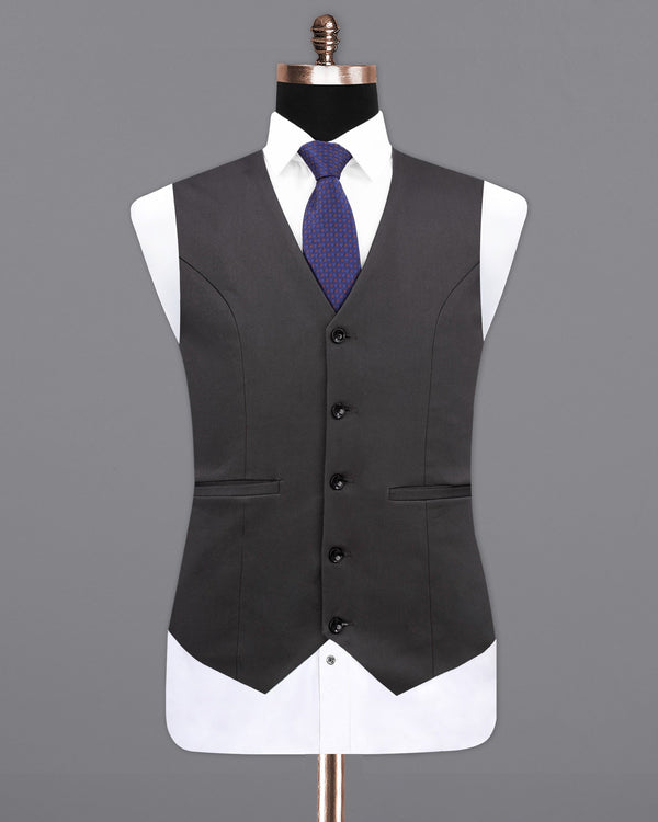 Piano Gray Premium Cotton Waistcoat V2134-36, V2134-38, V2134-40, V2134-42, V2134-44, V2134-46, V2134-48, V2134-50, V2134-52, V2134-54, V2134-56, V2134-58, V2134-60