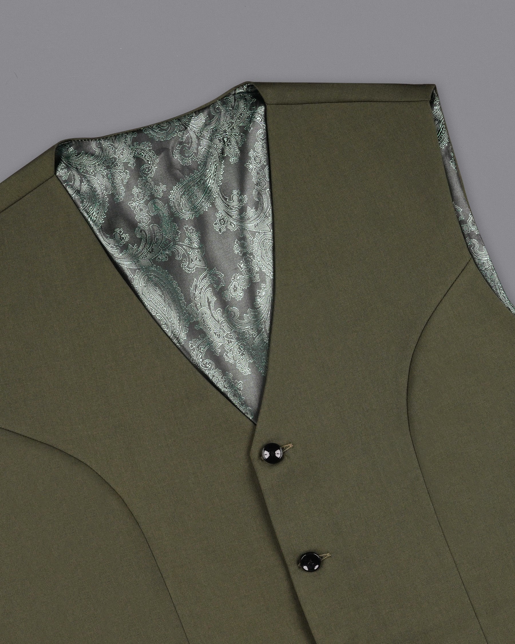 Rifle Green Solid  Waistcoat V2136-36, V2136-38, V2136-40, V2136-42, V2136-44, V2136-46, V2136-48, V2136-50, V2136-52, V2136-54, V2136-56, V2136-58, V2136-60