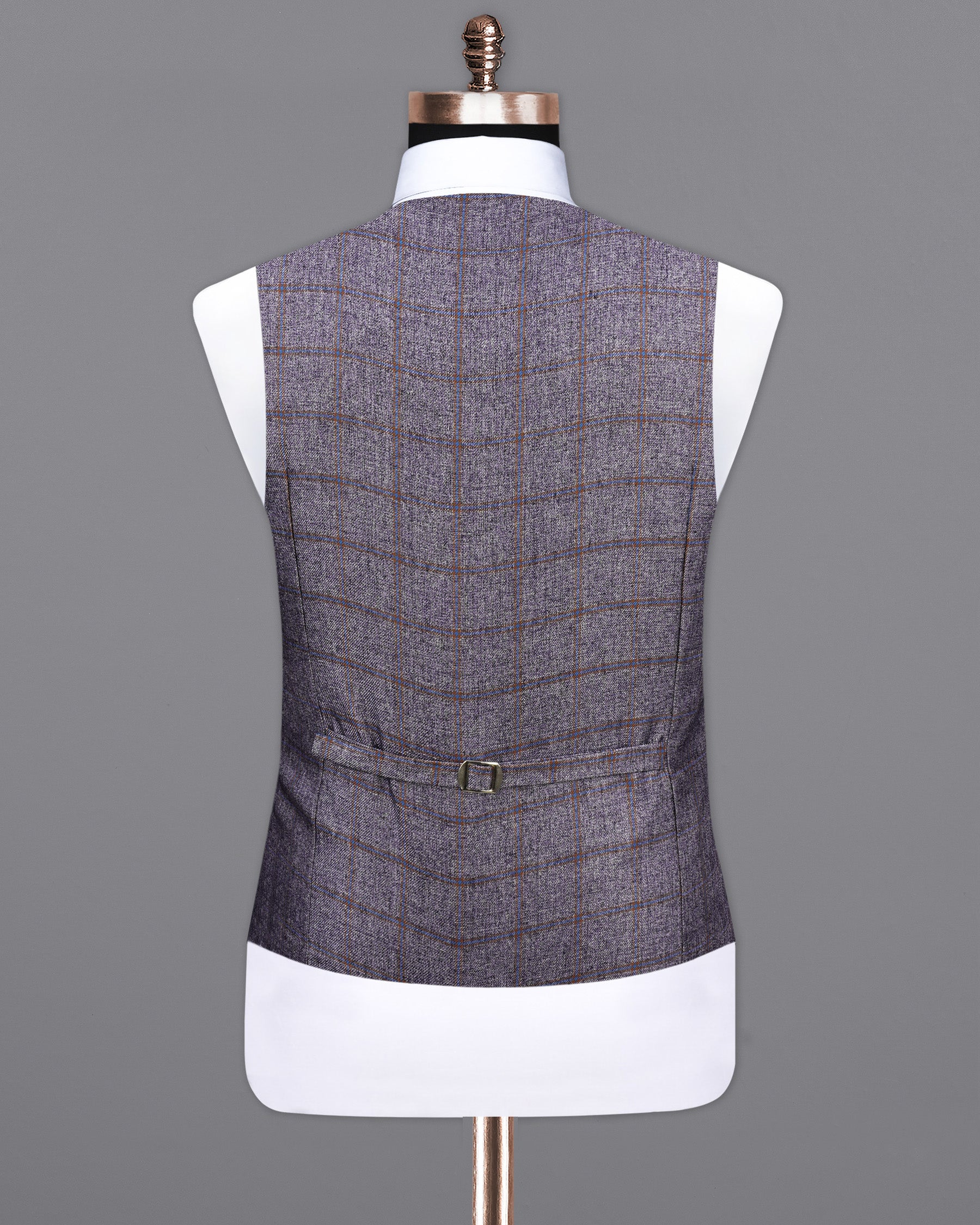 Mobster Gray Windowpane Waistcoat  V2153-36, V2153-38, V2153-40, V2153-42, V2153-44, V2153-46, V2153-48, V2153-50, V2153-52, V2153-54, V2153-56, V2153-58, V2153-60