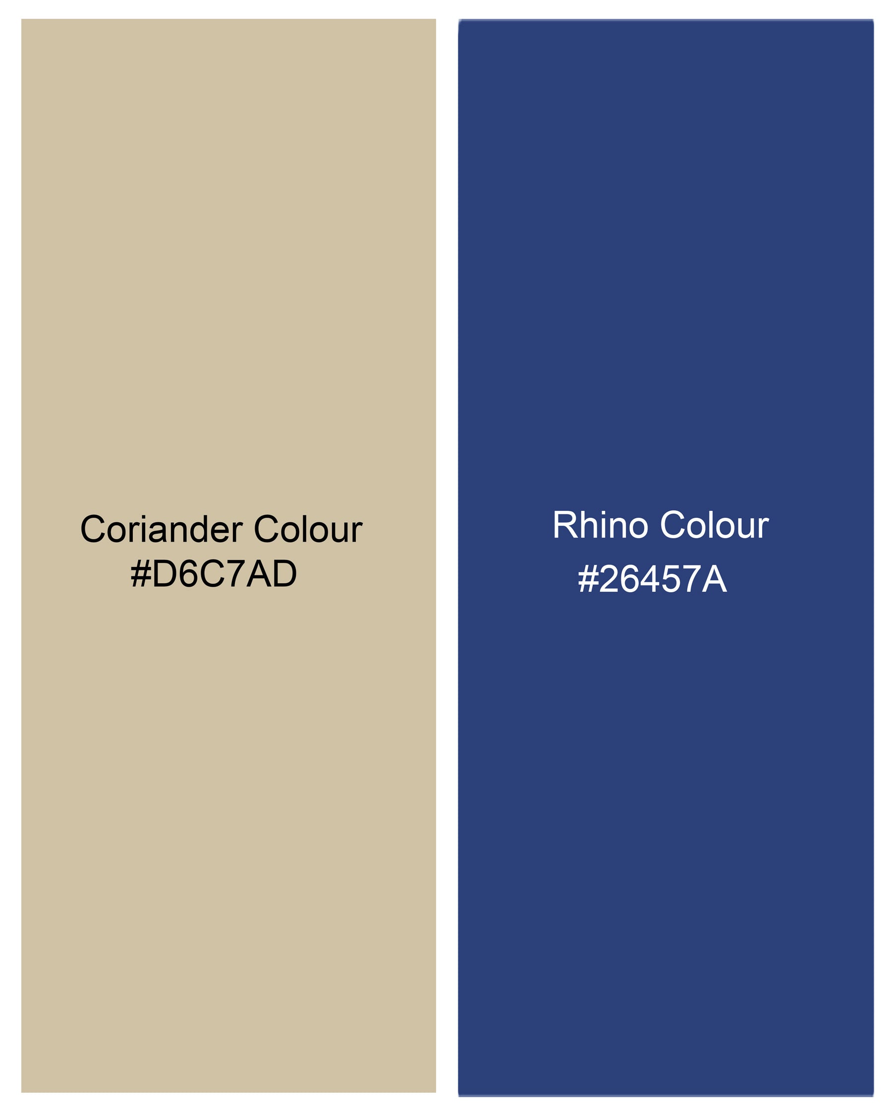 Coriander Light Brown with Rhino Blue Plaid Waistcoat  V2155-36, V2155-38, V2155-40, V2155-42, V2155-44, V2155-46, V2155-48, V2155-50, V2155-52, V2155-54, V2155-56, V2155-58, V2155-60