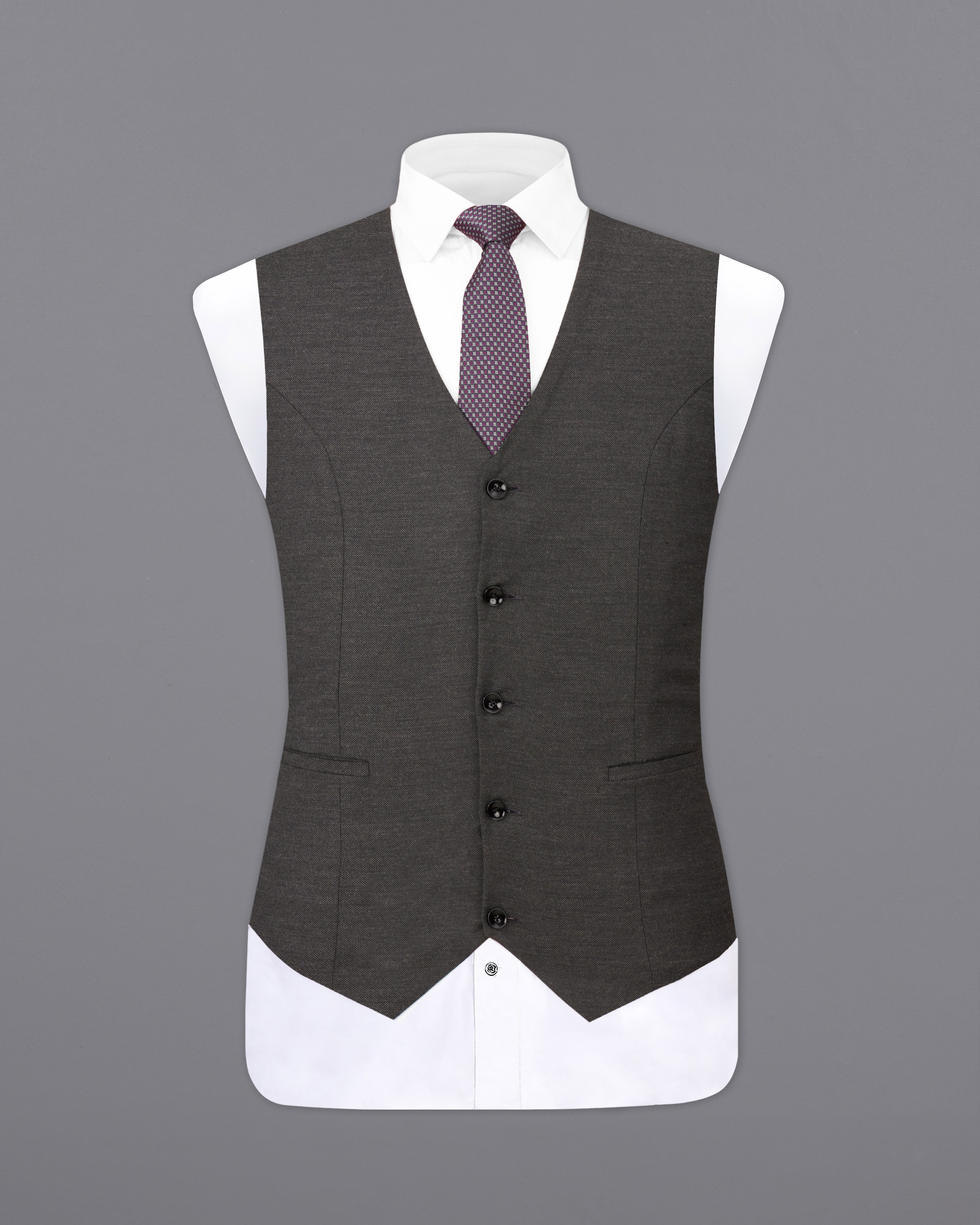 Iridium Gray Wool Rich Waistcoat V2255-36, V2255-38, V2255-40, V2255-42, V2255-44, V2255-46, V2255-48, V2255-50, V2255-52, V2255-54, V2255-56, V2255-58, V2255-60