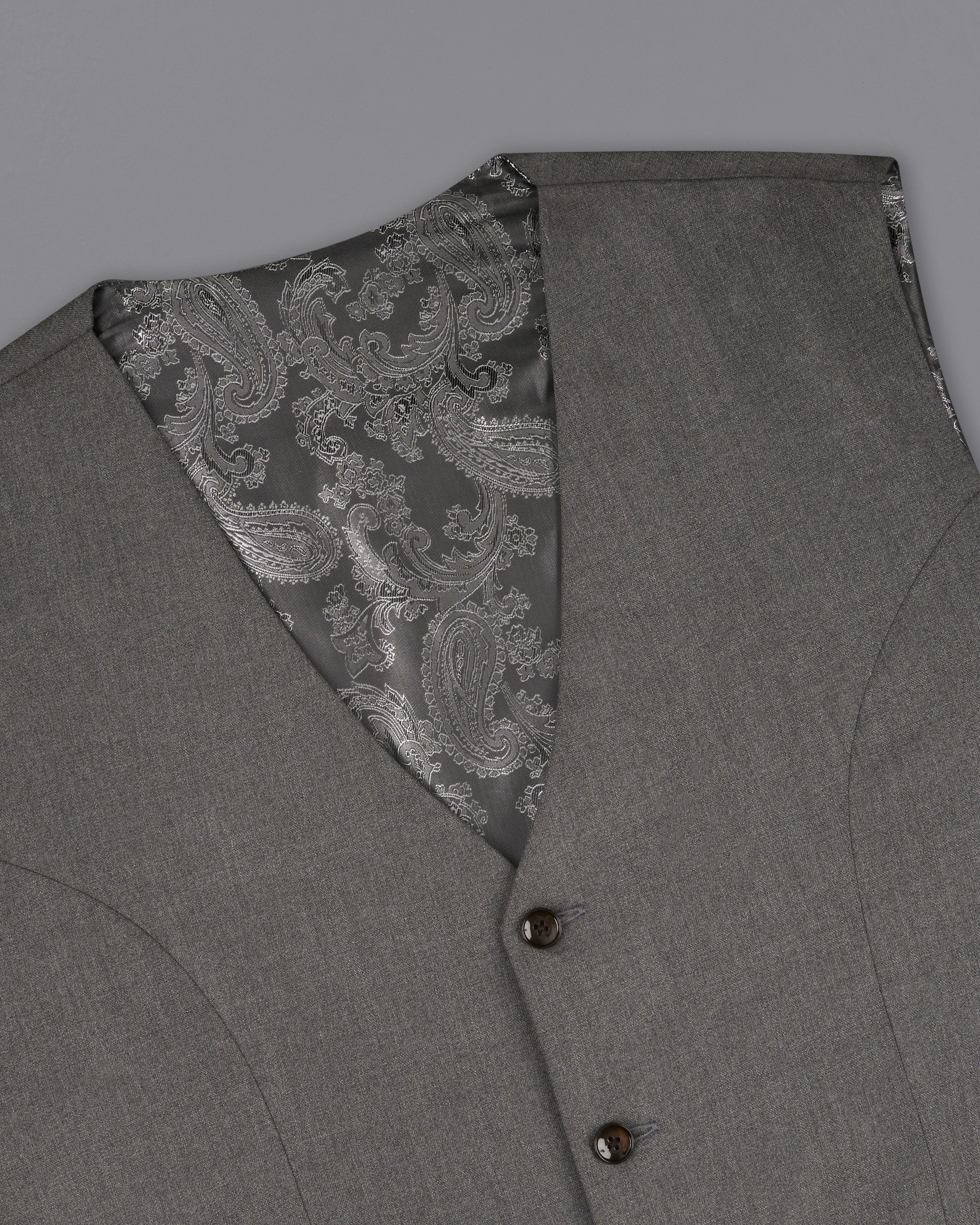 Tundora Grey Textured Waistcoat WC2276-36, WC2276-38, WC2276-40, WC2276-42, WC2276-44, WC2276-46, WC2276-48, WC2276-50, WC2276-52, WC2276-54, WC2276-56, WC2276-58, WC2276-60