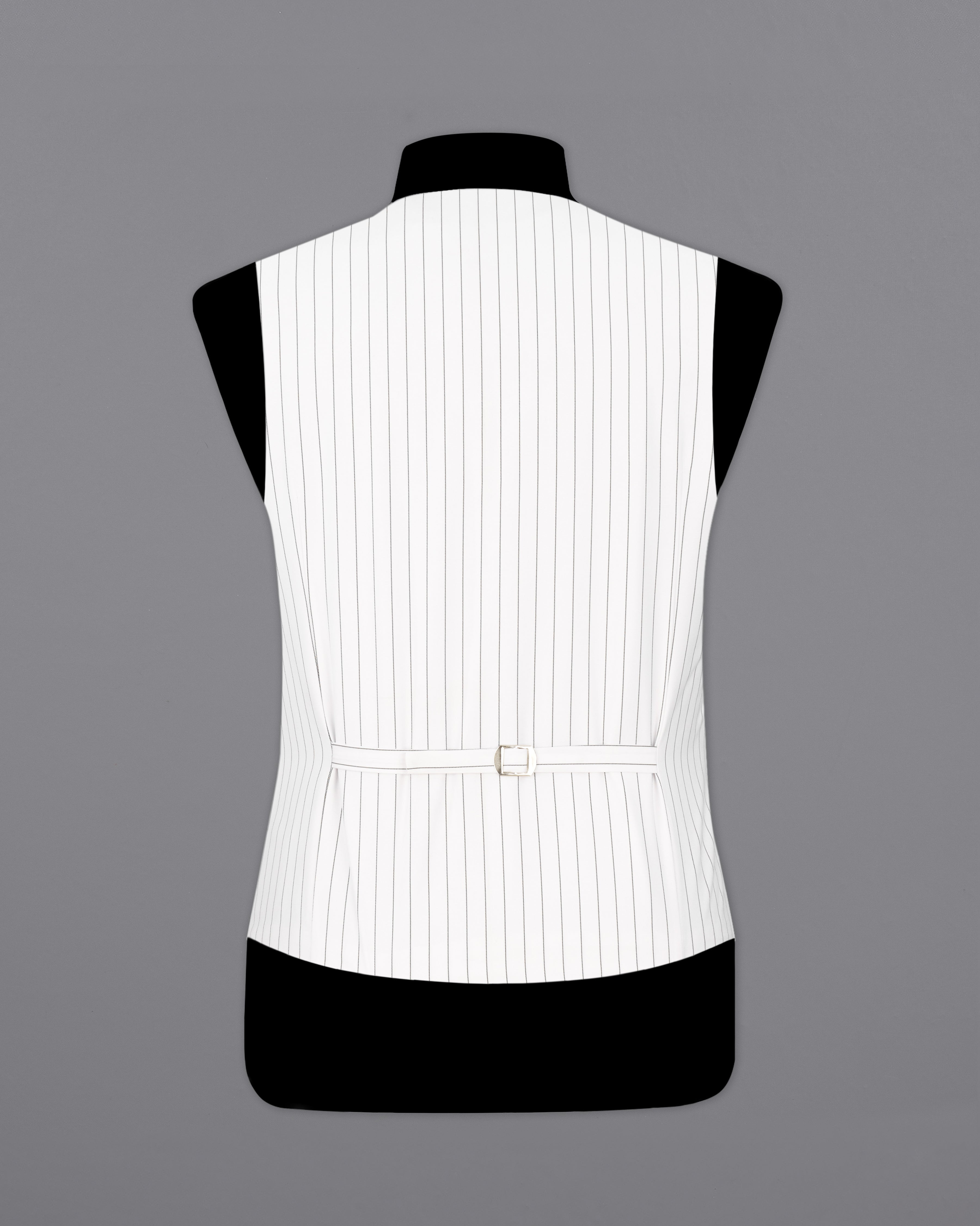 Bright White Striped Waistcoat V2303-36, V2303-38, V2303-40, V2303-42, V2303-44, V2303-46, V2303-48, V2303-50, V2303-52, V2303-54, V2303-56, V2303-58, V2303-60