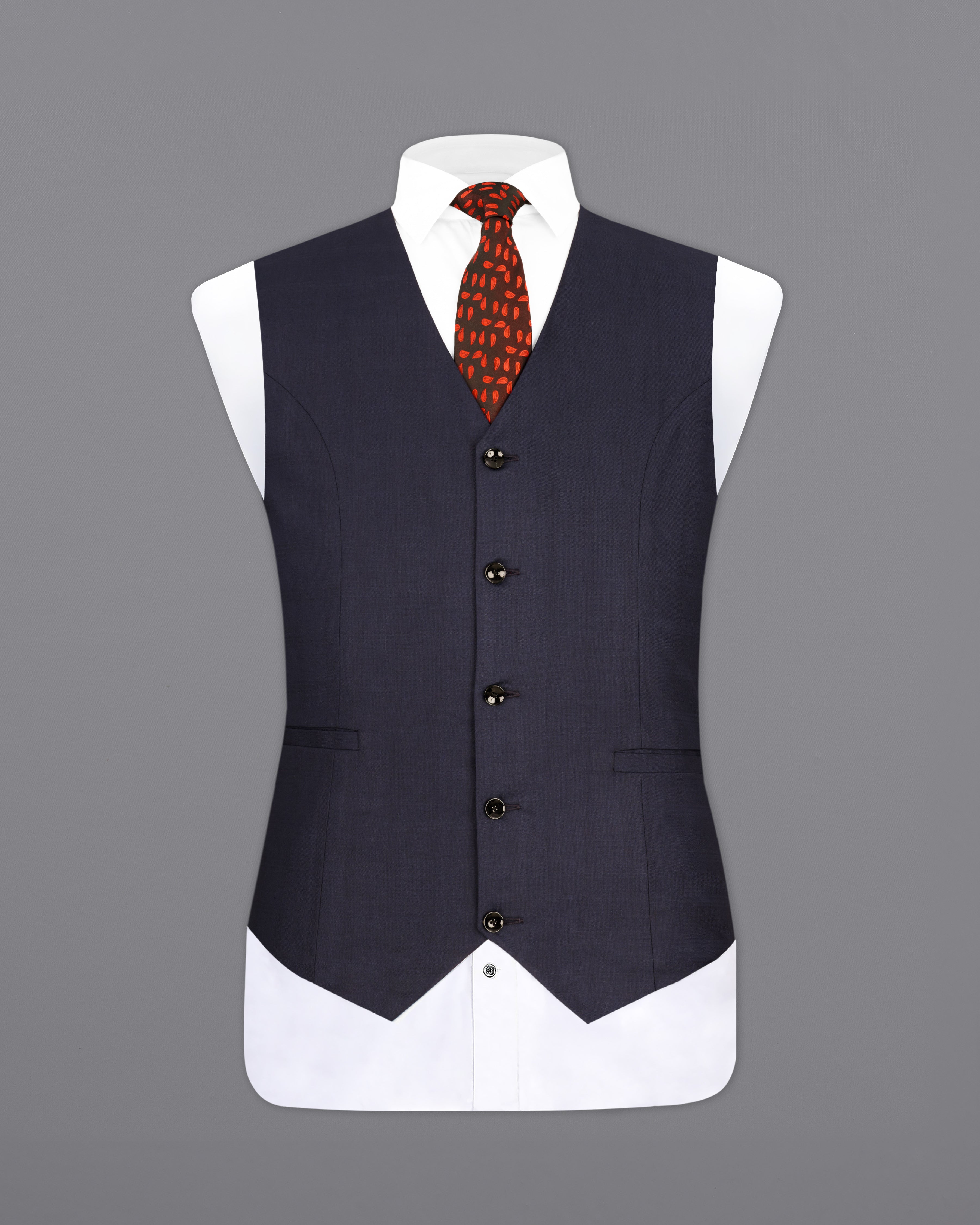 Thunder Navy Blue Waistcoat V2309-36, V2309-38, V2309-40, V2309-42, V2309-44, V2309-46, V2309-48, V2309-50, V2309-52, V2309-54, V2309-56, V2309-58, V2309-60