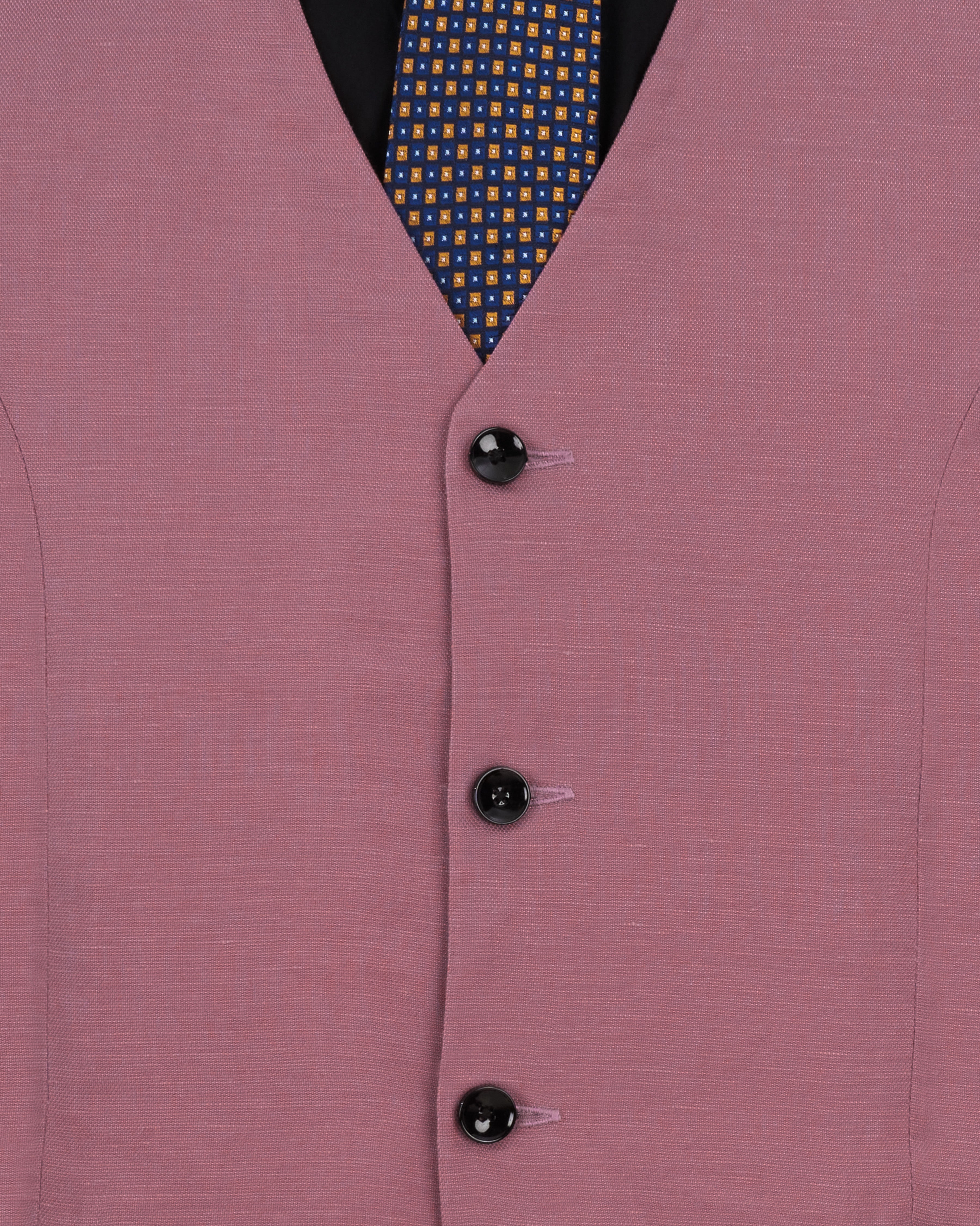 Dark Chestnut Pink  Linen Waistcoat V2313-36, V2313-38, V2313-40, V2313-42, V2313-44, V2313-46, V2313-48, V2313-50, V2313-52, V2313-54, V2313-56, V2313-58, V2313-60