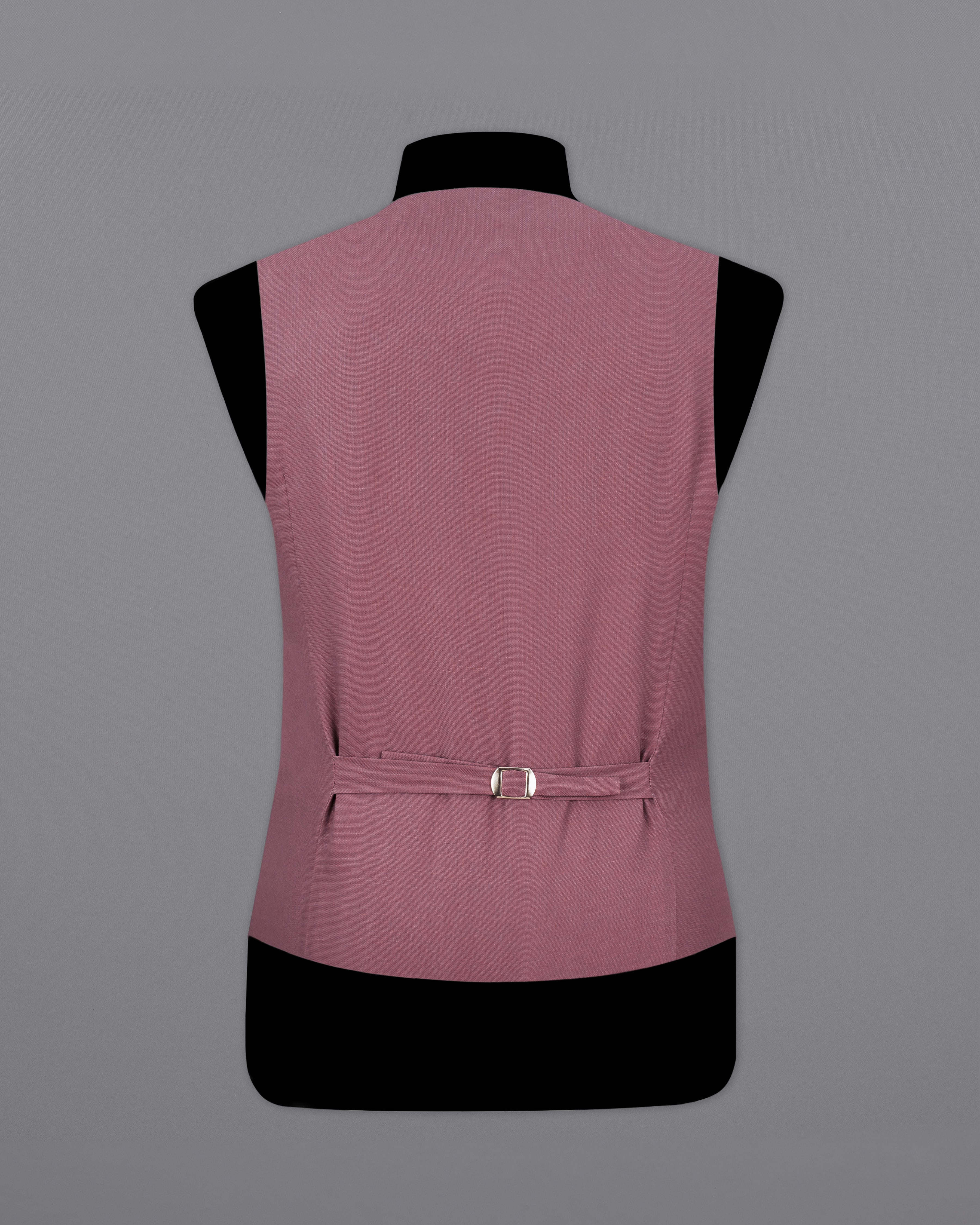 Dark Chestnut Pink  Linen Waistcoat V2313-36, V2313-38, V2313-40, V2313-42, V2313-44, V2313-46, V2313-48, V2313-50, V2313-52, V2313-54, V2313-56, V2313-58, V2313-60