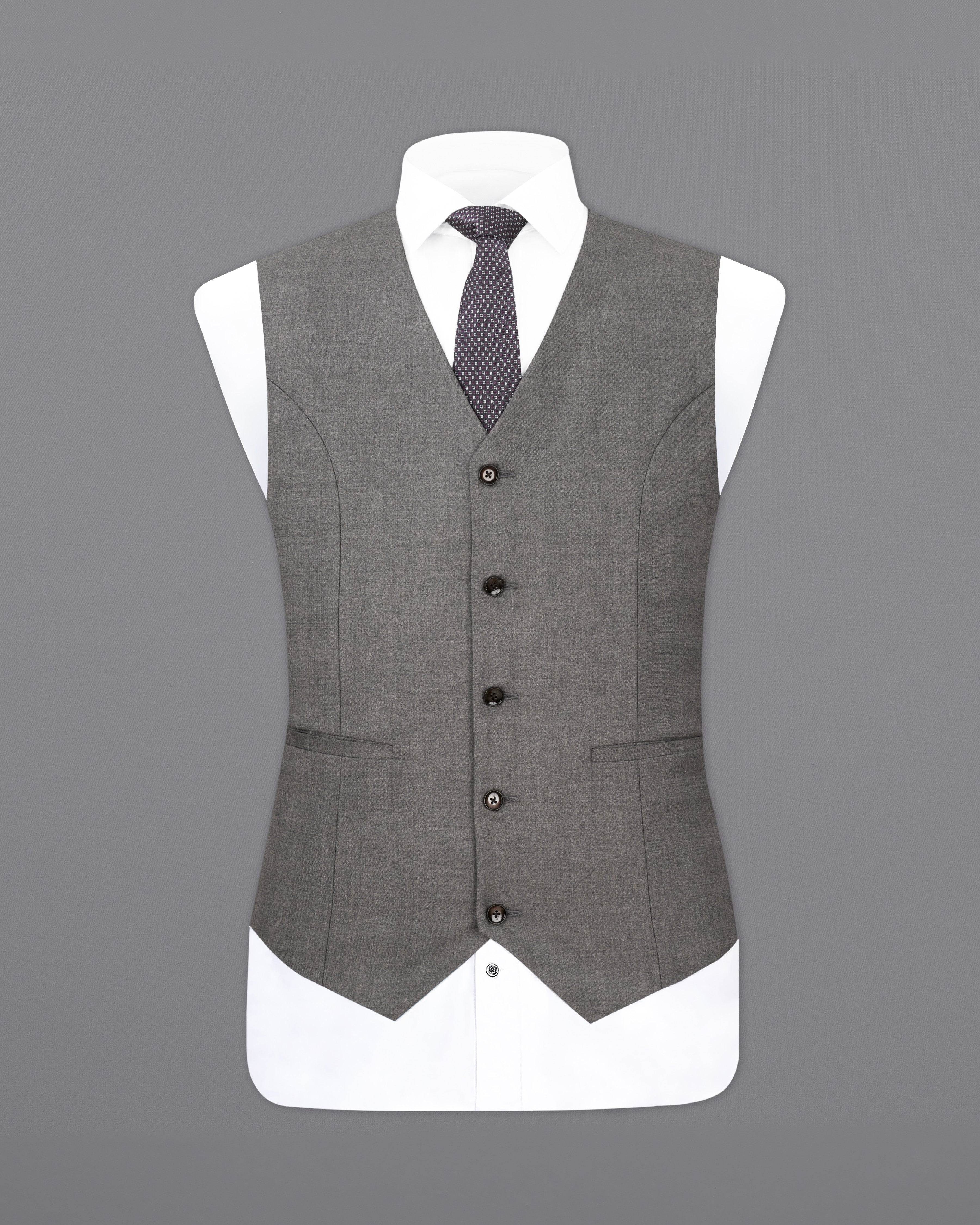 Chicago Gray Textured Waistcoat V2315-36, V2315-38, V2315-40, V2315-42, V2315-44, V2315-46, V2315-48, V2315-50, V2315-52, V2315-54, V2315-56, V2315-58, V2315-60