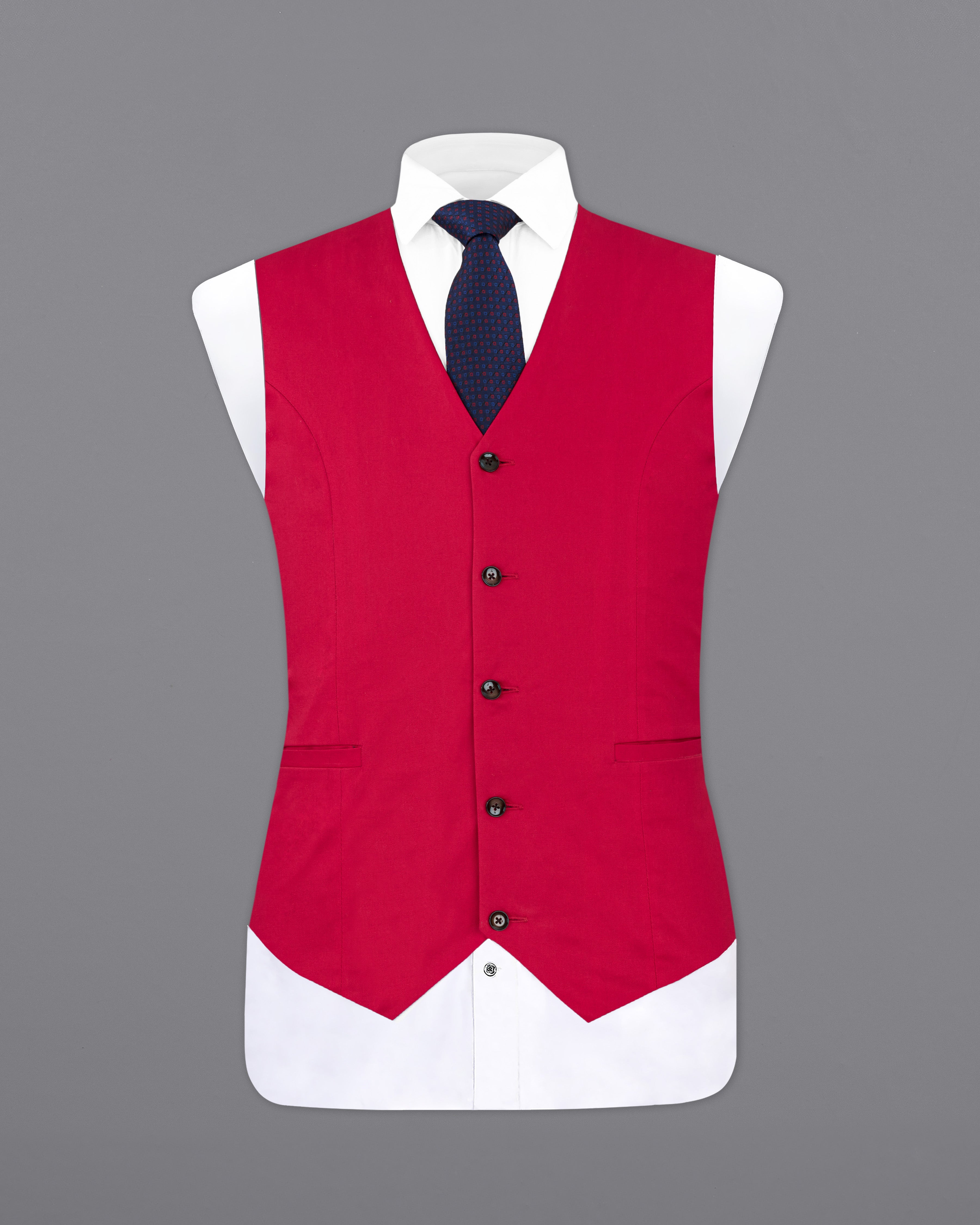 Shiraz Red Premium Cotton Waistcoat V2325-36, V2325-38, V2325-40, V2325-42, V2325-44, V2325-46, V2325-48, V2325-50, V2325-52, V2325-54, V2325-56, V2325-58, V2325-60