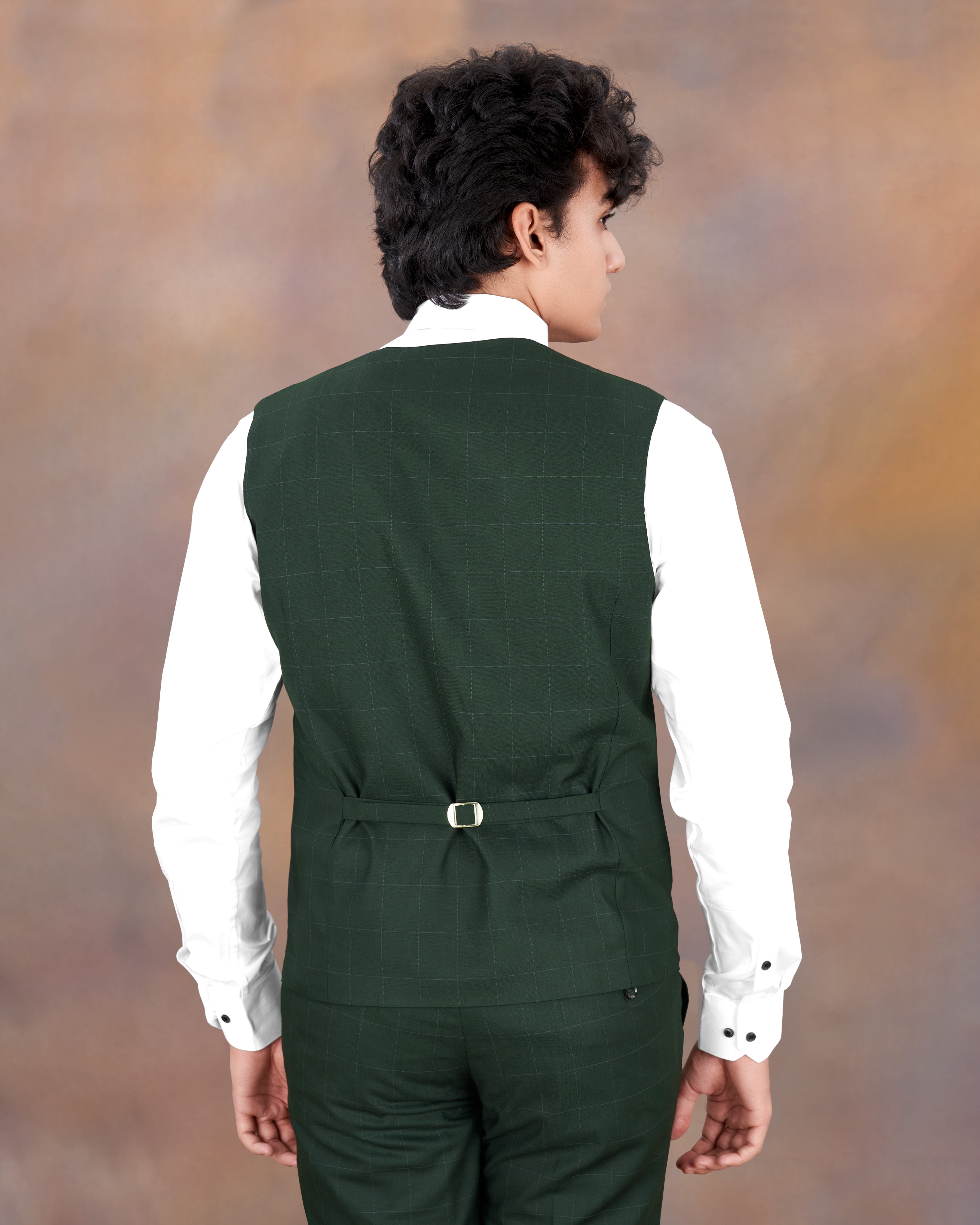 Gunmetal Green Plaid Waistcoat V2326-36, V2326-38, V2326-40, V2326-42, V2326-44, V2326-46, V2326-48, V2326-50, V2326-52, V2326-54, V2326-56, V2326-58, V2326-60