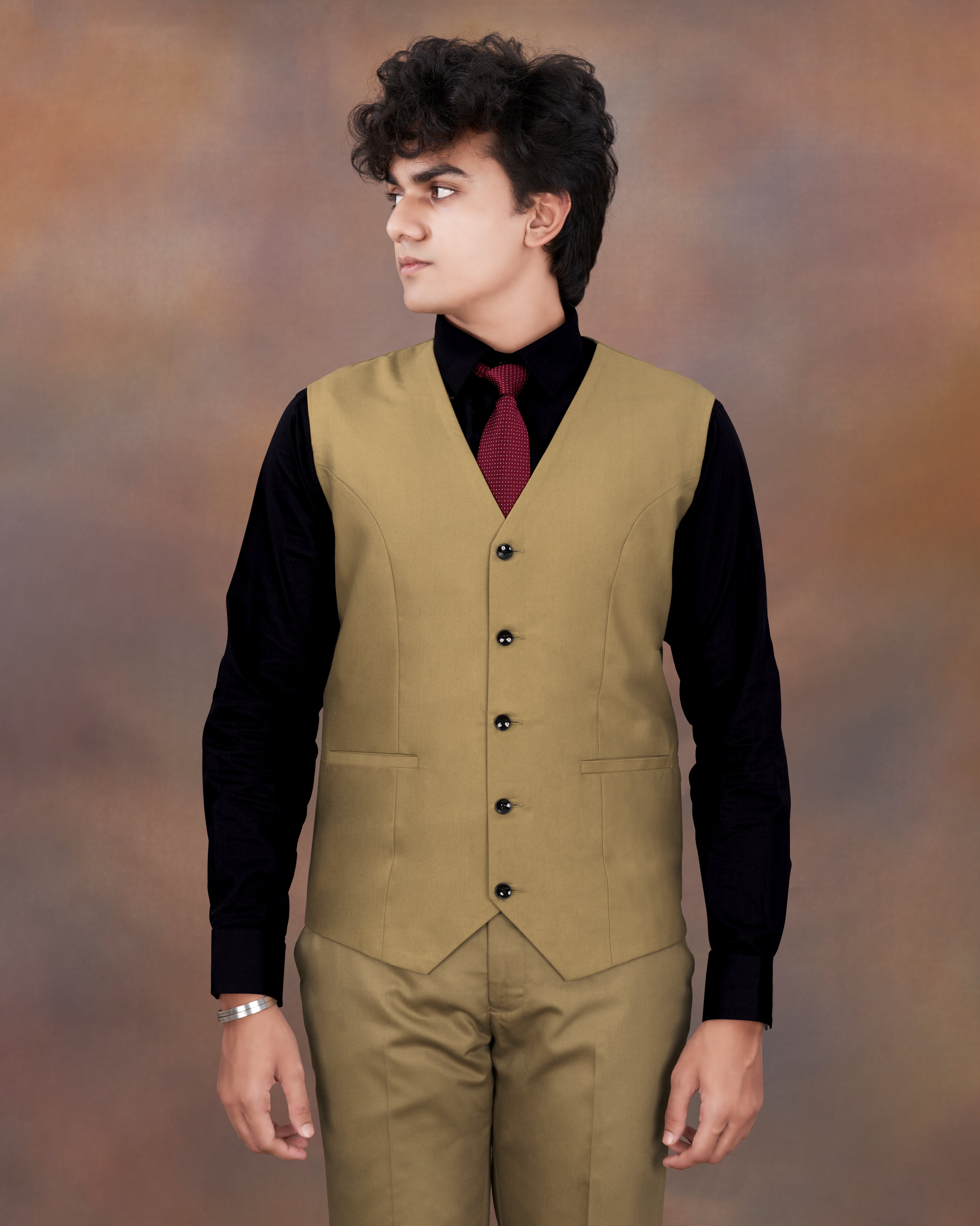 Clay Creek Brown Solid  Waistcoat V2330-36, V2330-38, V2330-40, V2330-42, V2330-44, V2330-46, V2330-48, V2330-50, V2330-52, V2330-54, V2330-56, V2330-58, V2330-60