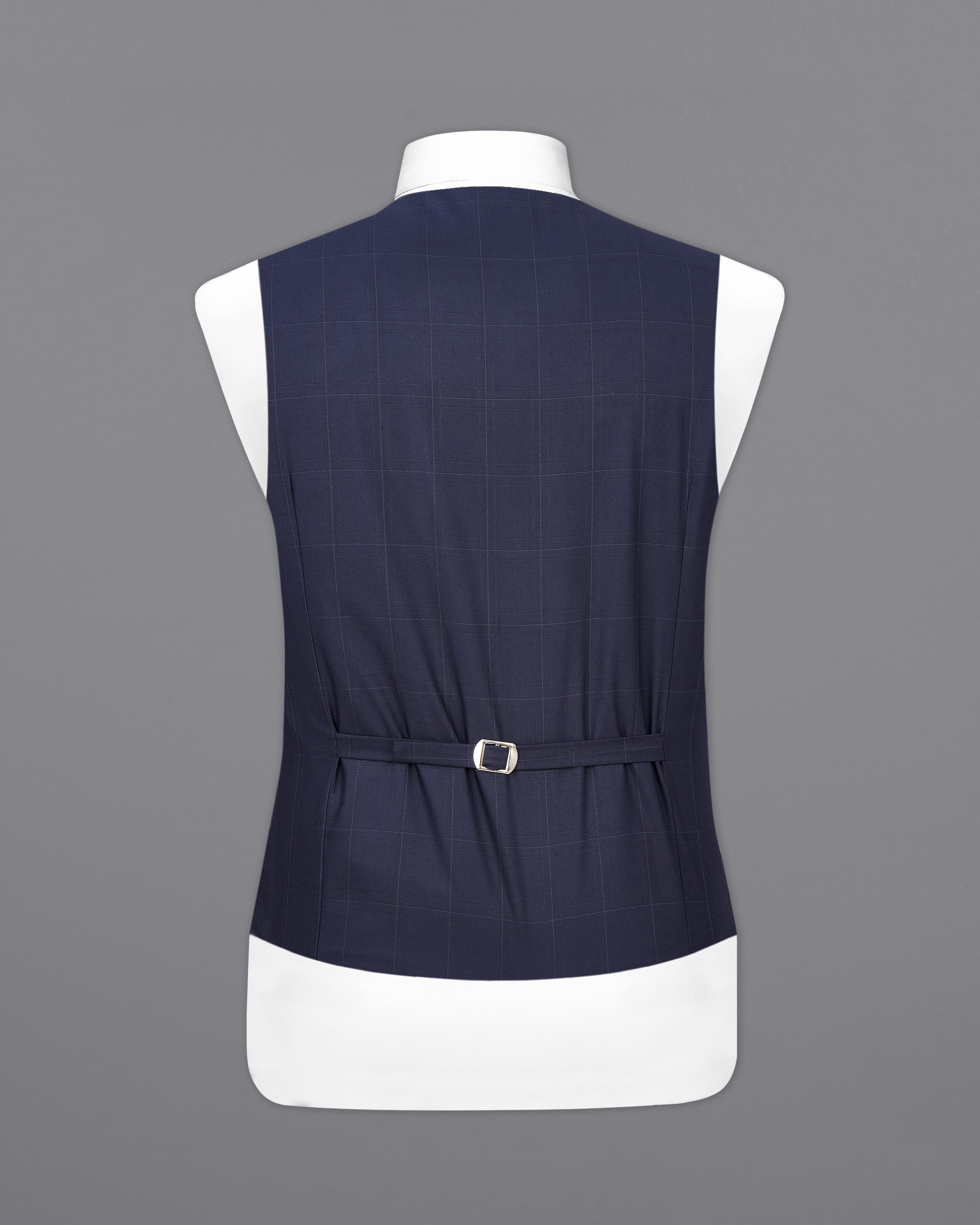 Ebony Clay Navy Blue Plaid Waistcoat V2346-36, V2346-38, V2346-40, V2346-42, V2346-44, V2346-46, V2346-48, V2346-50, V2346-52, V2346-54, V2346-56, V2346-58, V2346-60