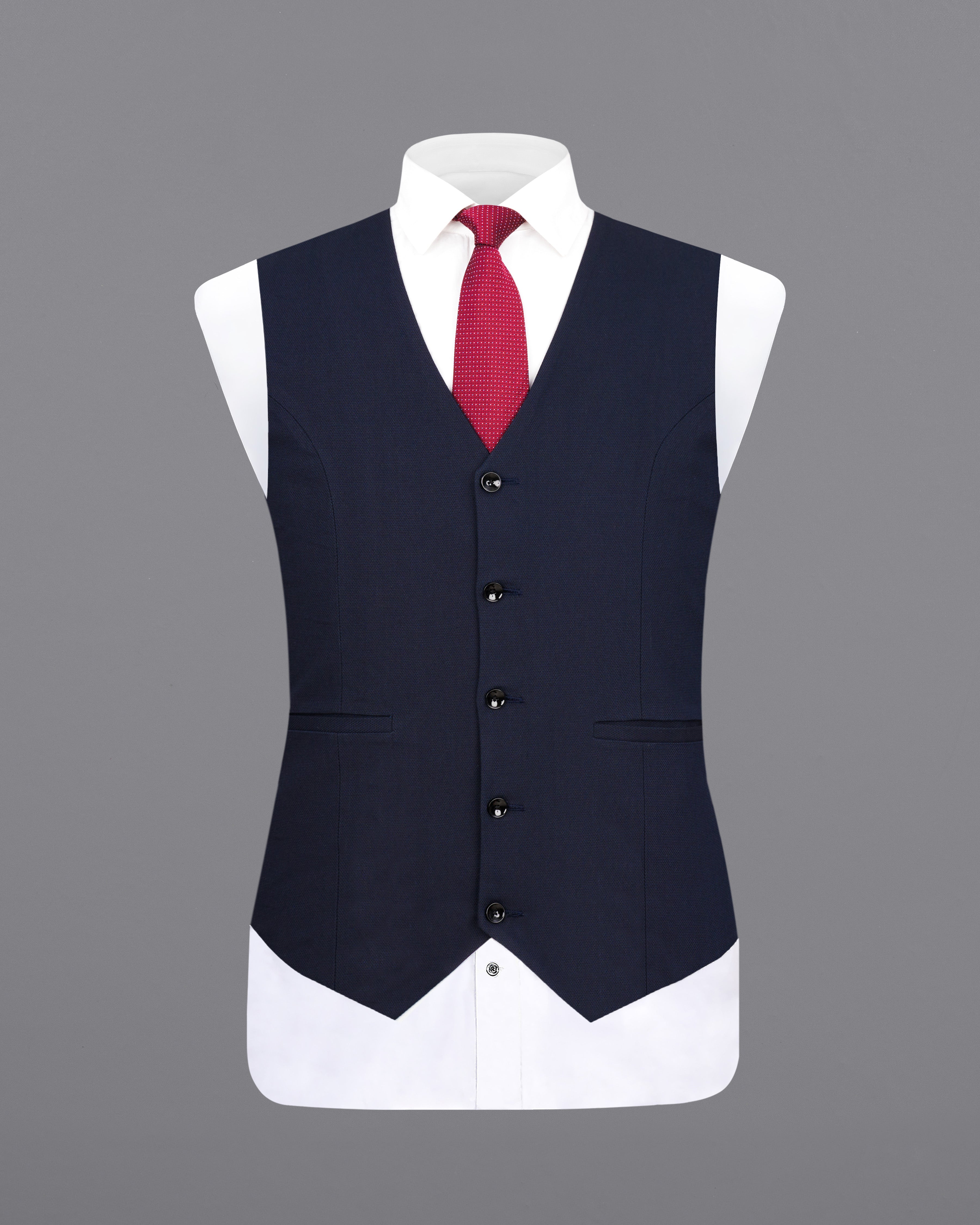 Thunder Navy Blue Premium Cotton Designer Waistcoat V2368-36, V2368-38, V2368-40, V2368-42, V2368-44, V2368-46, V2368-48, V2368-50, V2368-52, V2368-54, V2368-56, V2368-58, V2368-60