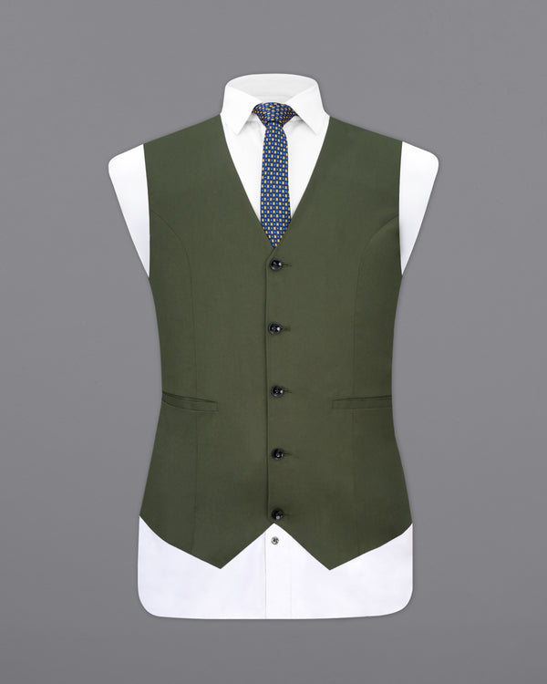 Twill Green Textured Waistcoat V2456-36, V2456-38, V2456-40, V2456-42, V2456-44, V2456-46, V2456-48, V2456-50, V2456-52, V2456-54, V2456-56, V2456-58, V2456-60