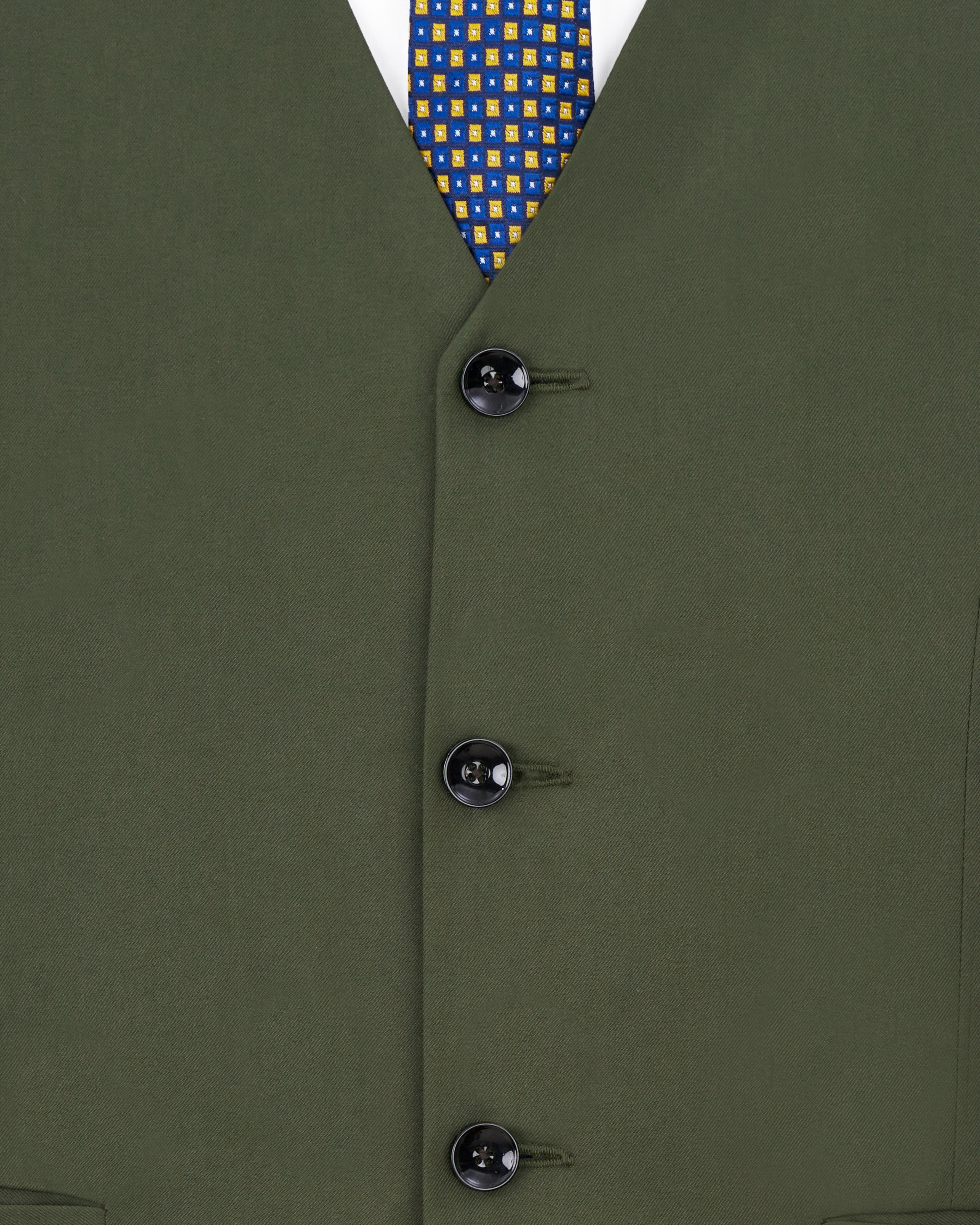 Twill Green Textured Waistcoat V2456-36, V2456-38, V2456-40, V2456-42, V2456-44, V2456-46, V2456-48, V2456-50, V2456-52, V2456-54, V2456-56, V2456-58, V2456-60