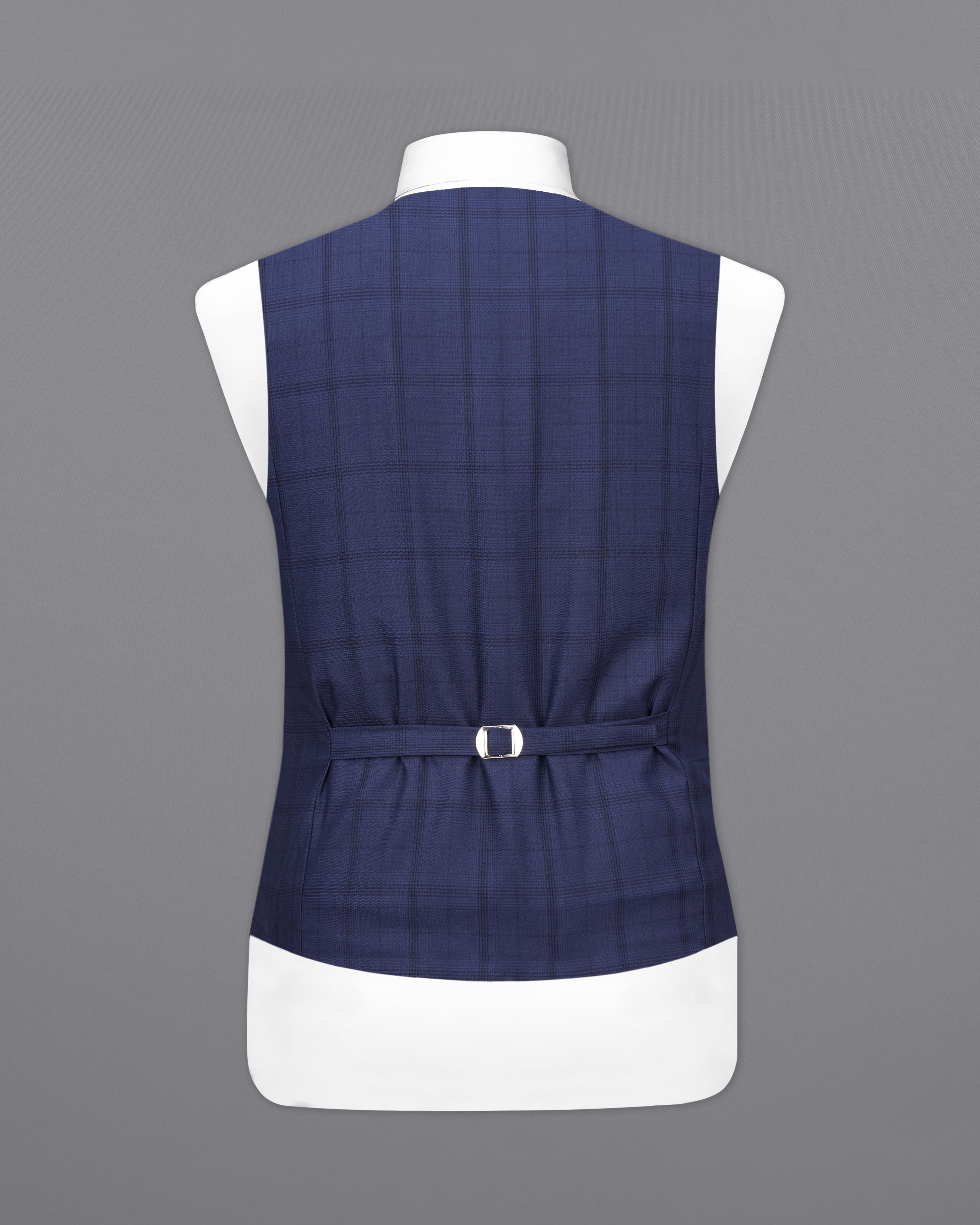 Tuna Blue Plaid Waistcoat V2474-36, V2474-38, V2474-40, V2474-42, V2474-44, V2474-46, V2474-48, V2474-50, V2474-52, V2474-54, V2474-56, V2474-58, V2474-60