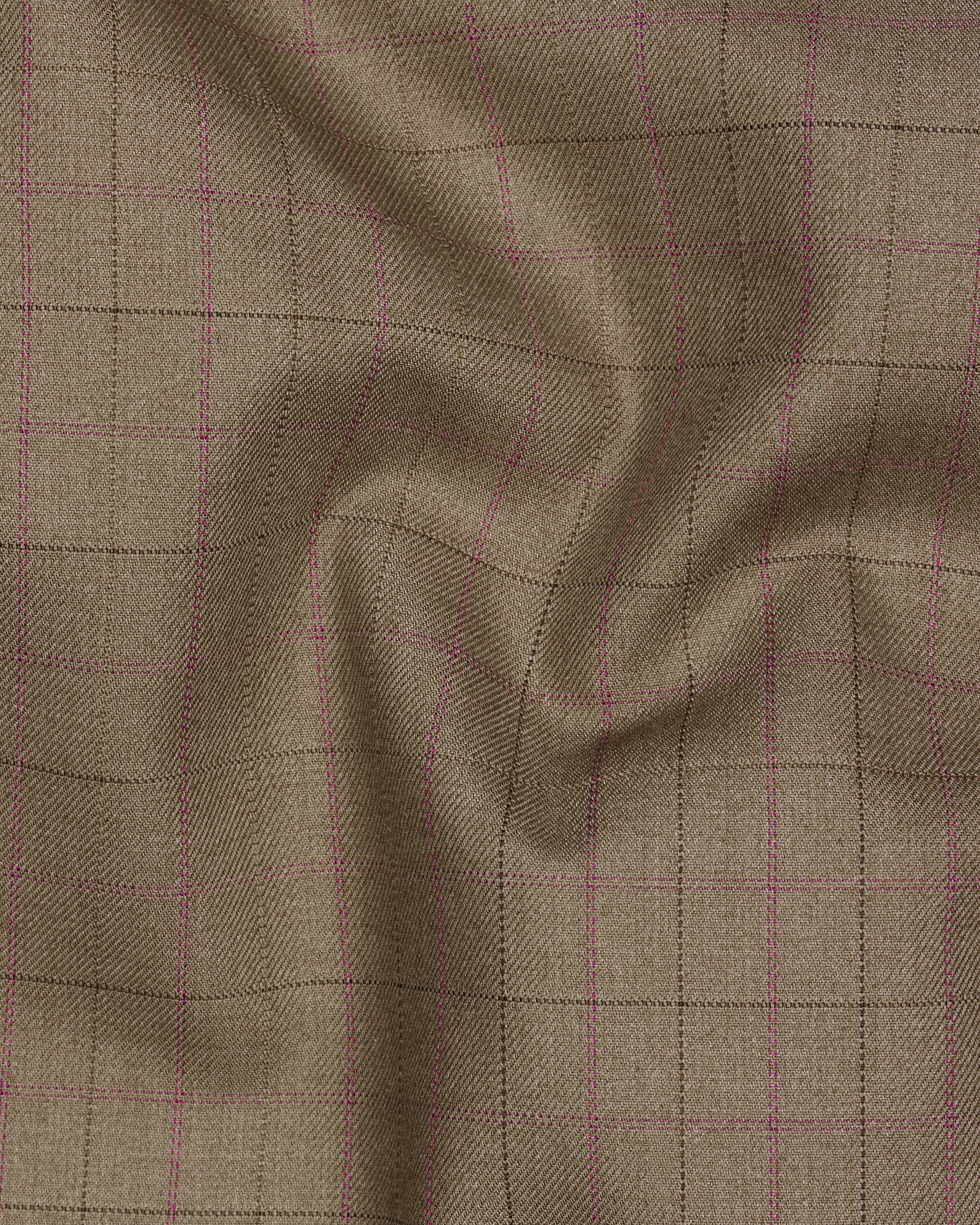 Dark Taupe Brown Plaid Waistcoat V2482-36, V2482-38, V2482-40, V2482-42, V2482-44, V2482-46, V2482-48, V2482-50, V2482-52, V2482-54, V2482-56, V2482-58, V2482-60