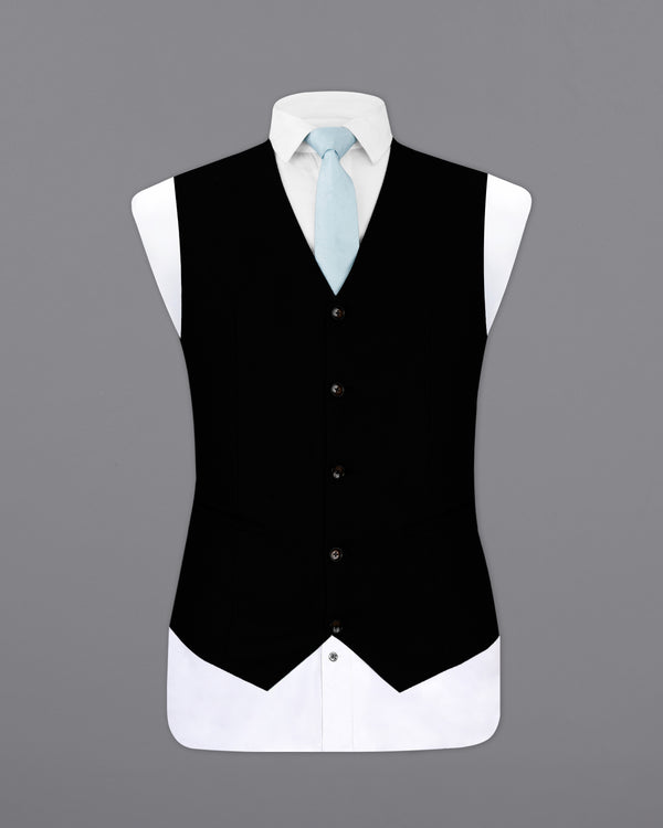 Jade Black Textured Waistcoat V2485-36, V2485-38, V2485-40, V2485-42, V2485-44, V2485-46, V2485-48, V2485-50, V2485-52, V2485-54, V2485-56, V2485-58, V2485-60