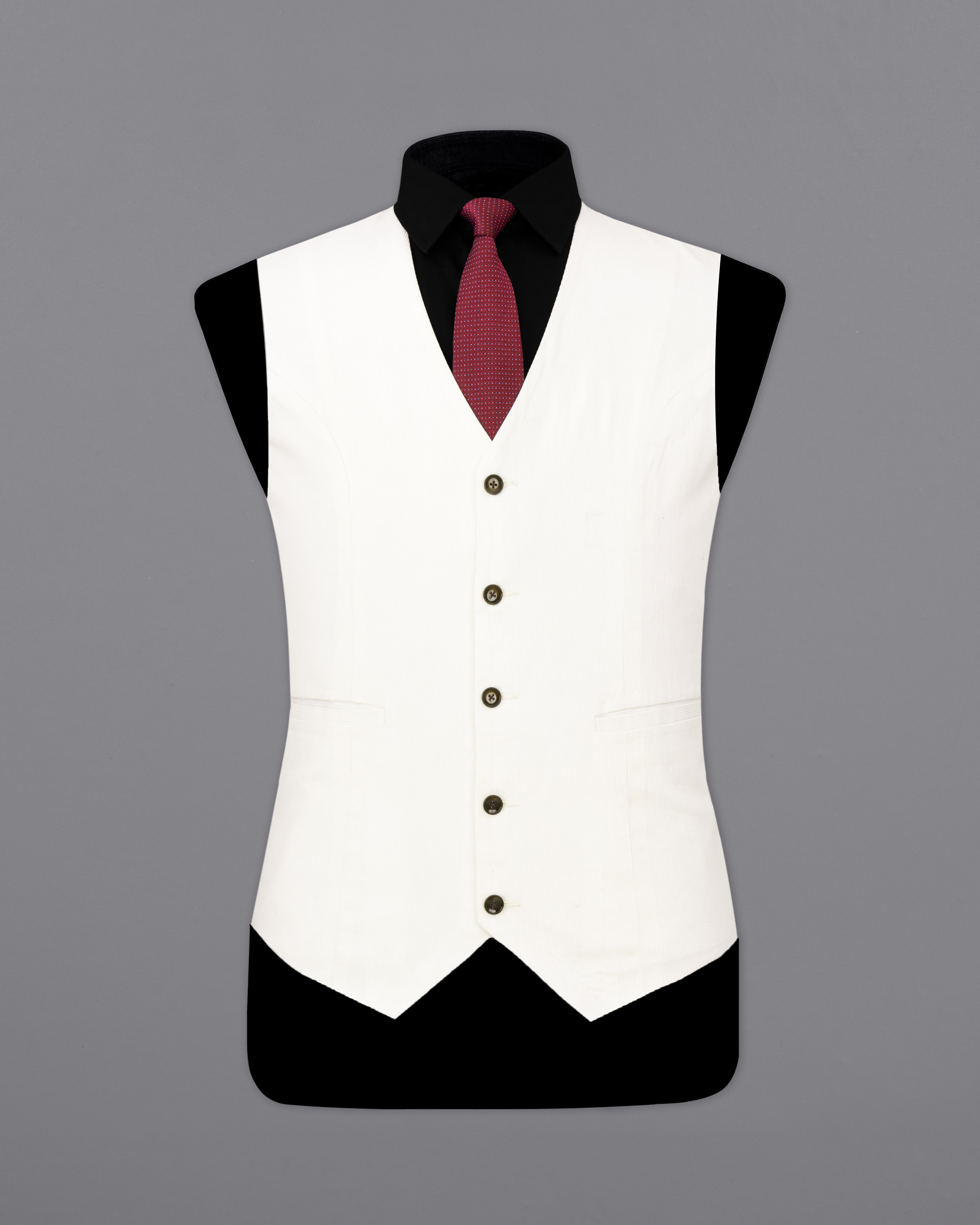 Bright White Premium Cotton Waistcoat V2505-36, V2505-38, V2505-40, V2505-42, V2505-44, V2505-46, V2505-48, V2505-50, V2505-52, V2505-54, V2505-56, V2505-58, V2505-60