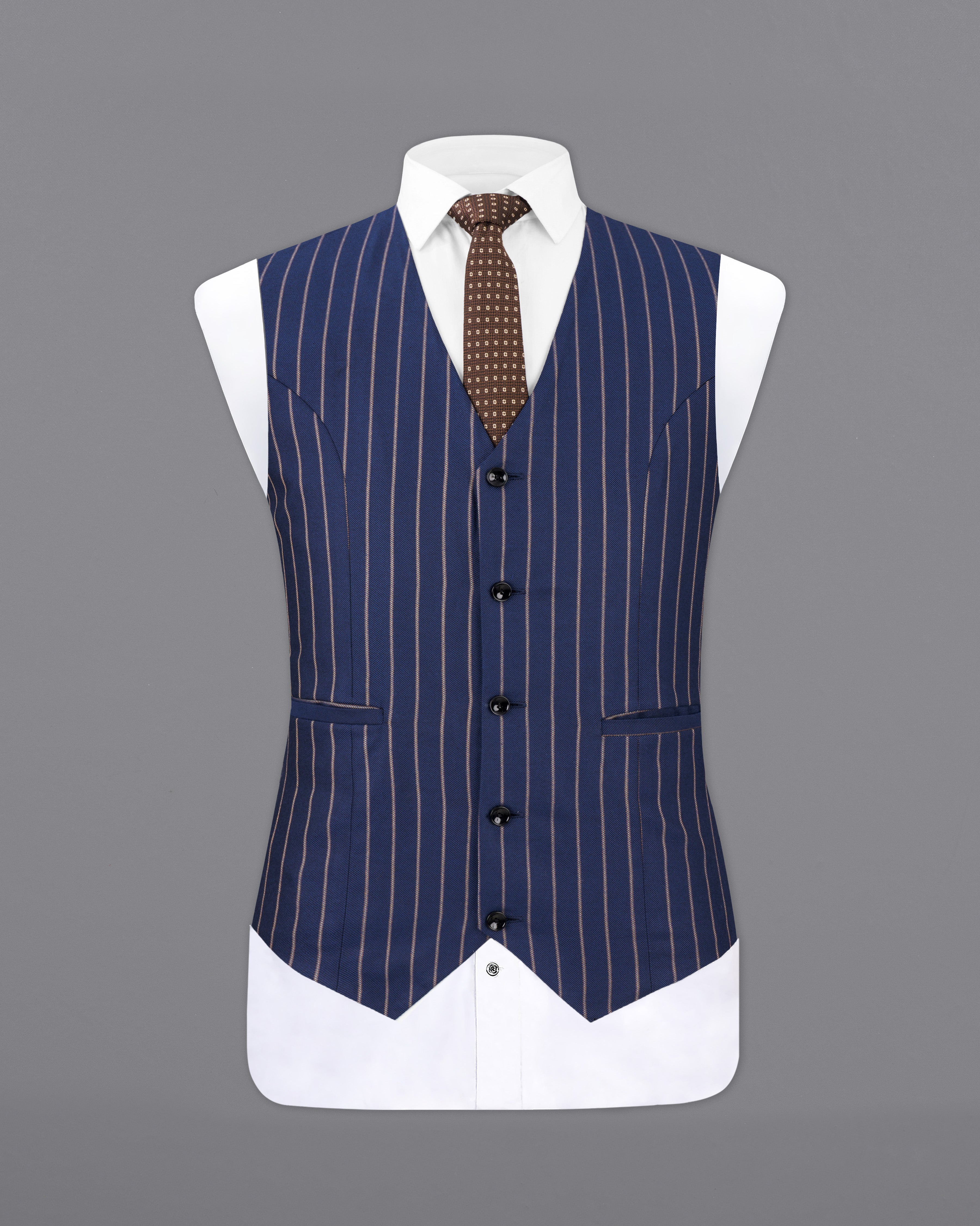 Pickled Blue Striped Waistcoat V2518-36, V2518-38, V2518-40, V2518-42, V2518-44, V2518-46, V2518-48, V2518-50, V2518-52, V2518-54, V2518-56, V2518-58, V2518-60