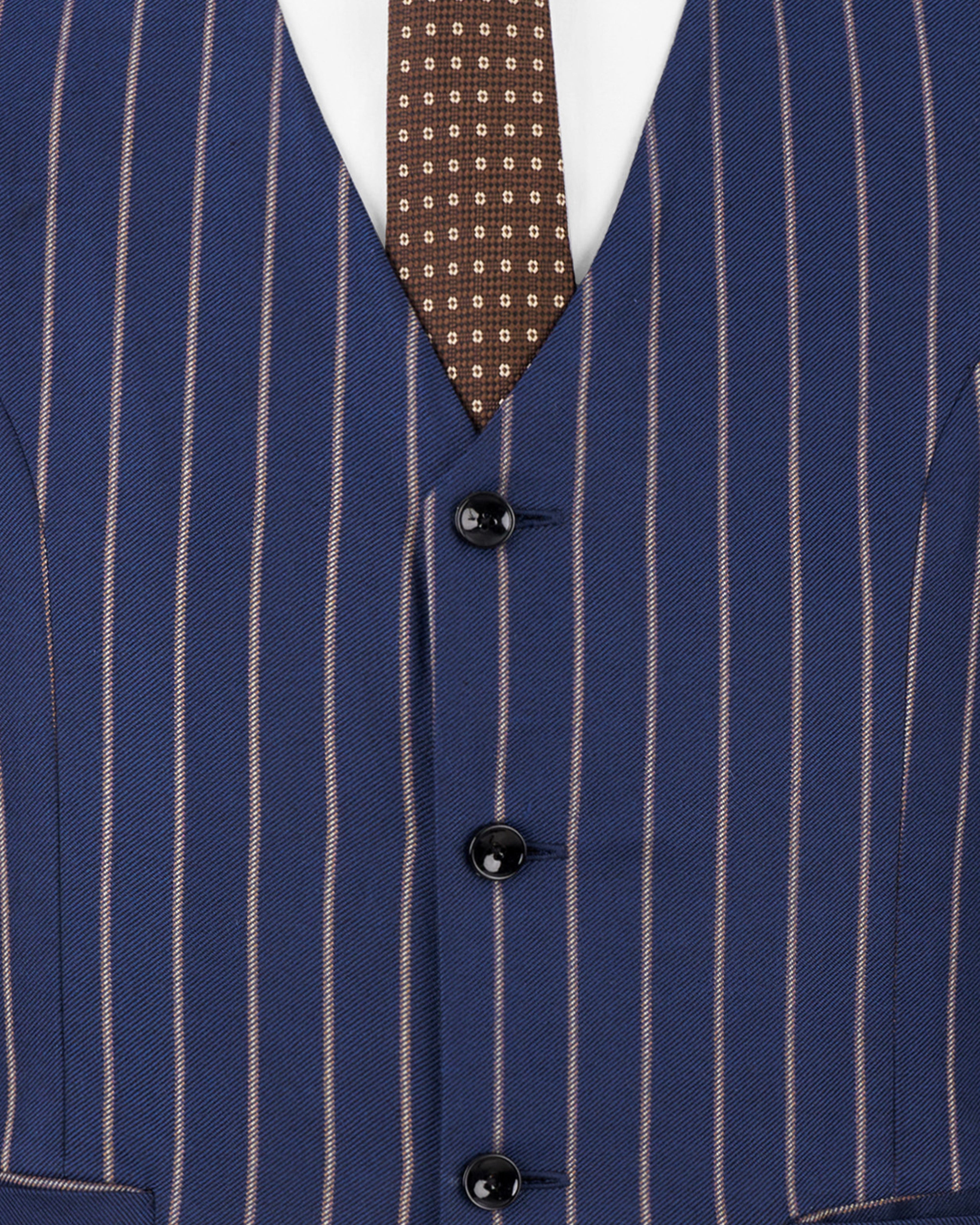 Pickled Blue Striped Waistcoat V2518-36, V2518-38, V2518-40, V2518-42, V2518-44, V2518-46, V2518-48, V2518-50, V2518-52, V2518-54, V2518-56, V2518-58, V2518-60