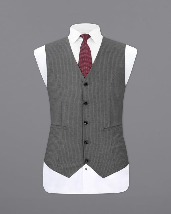 Ironside Gray Striped Waistcoat V2538-36, V2538-38, V2538-40, V2538-42, V2538-44, V2538-46, V2538-48, V2538-50, V2538-53, V2538-54, V2538-56, V2538-58, V2538-60