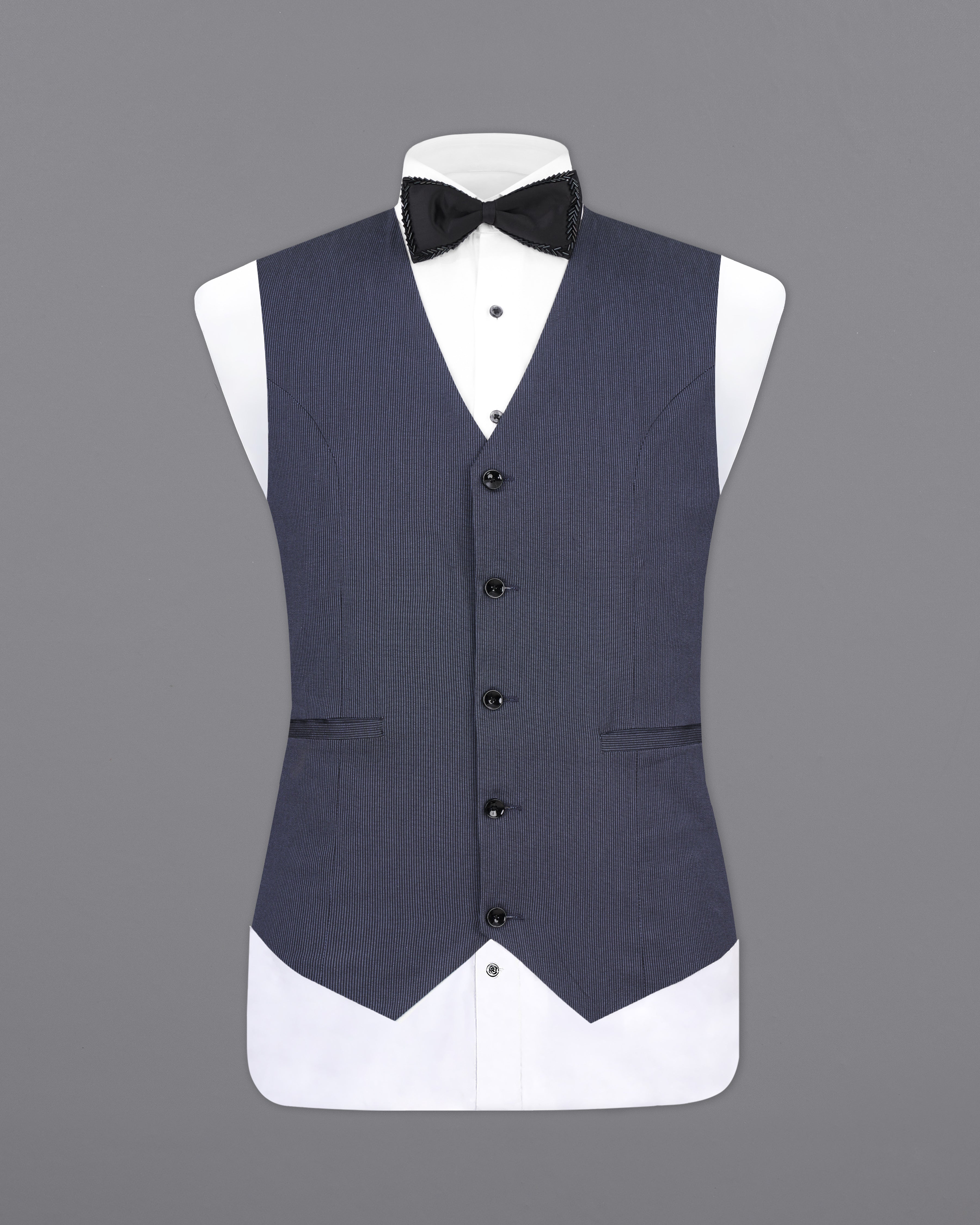 Iridium Blue Premium Cotton Waistcoat V2540-36, V2540-38, V2540-40, V2540-42, V2540-44, V2540-46, V2540-48, V2540-50, V2540-54, V2540-54, V2540-56, V2540-58, V2540-60