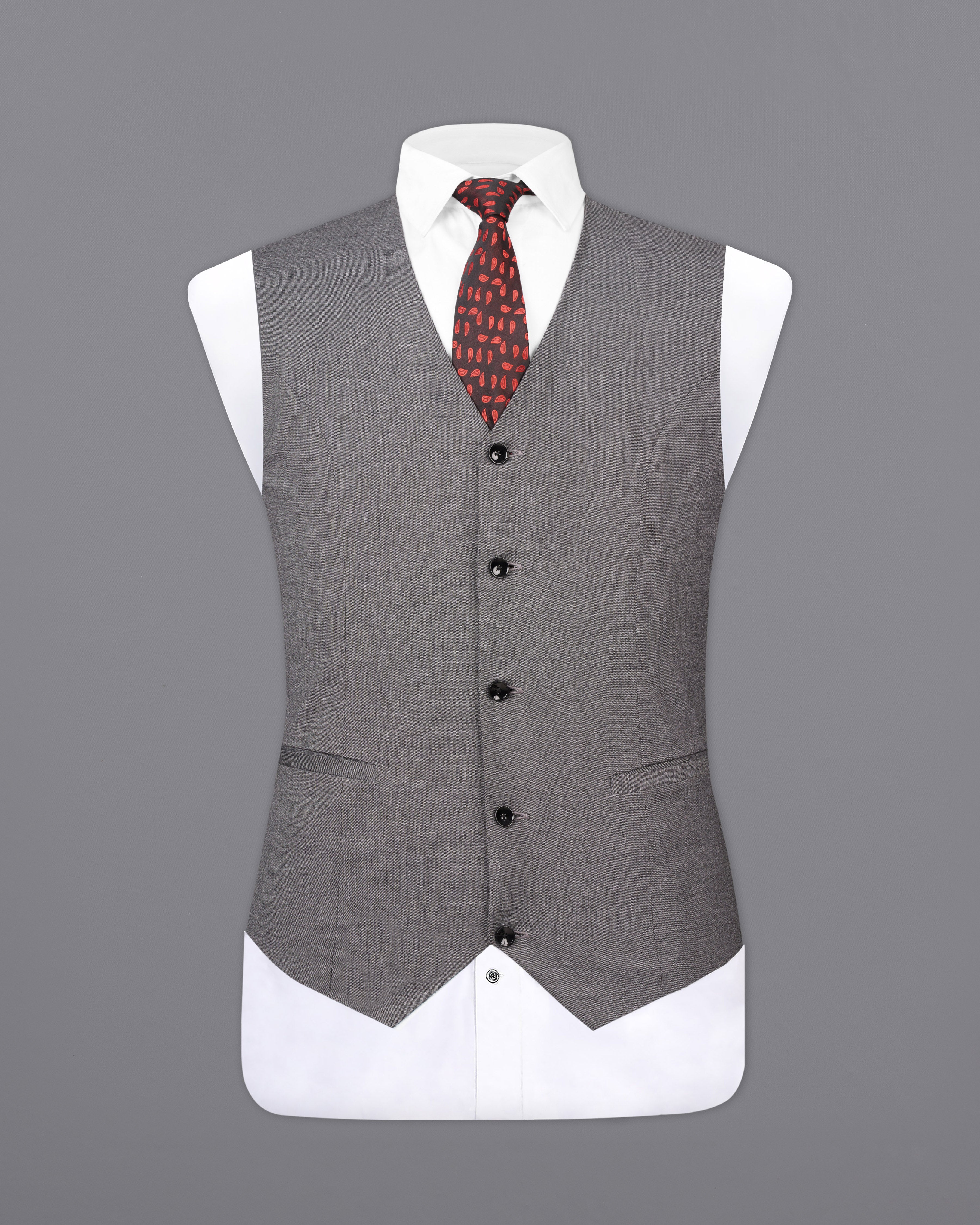 Ironside Gray Textured Waistcoat V2569-36, V2569-38, V2569-40, V2569-42, V2569-44, V2569-46, V2569-48, V2569-50, V2569-52, V2569-54, V2569-56, V2569-58, V2569-60