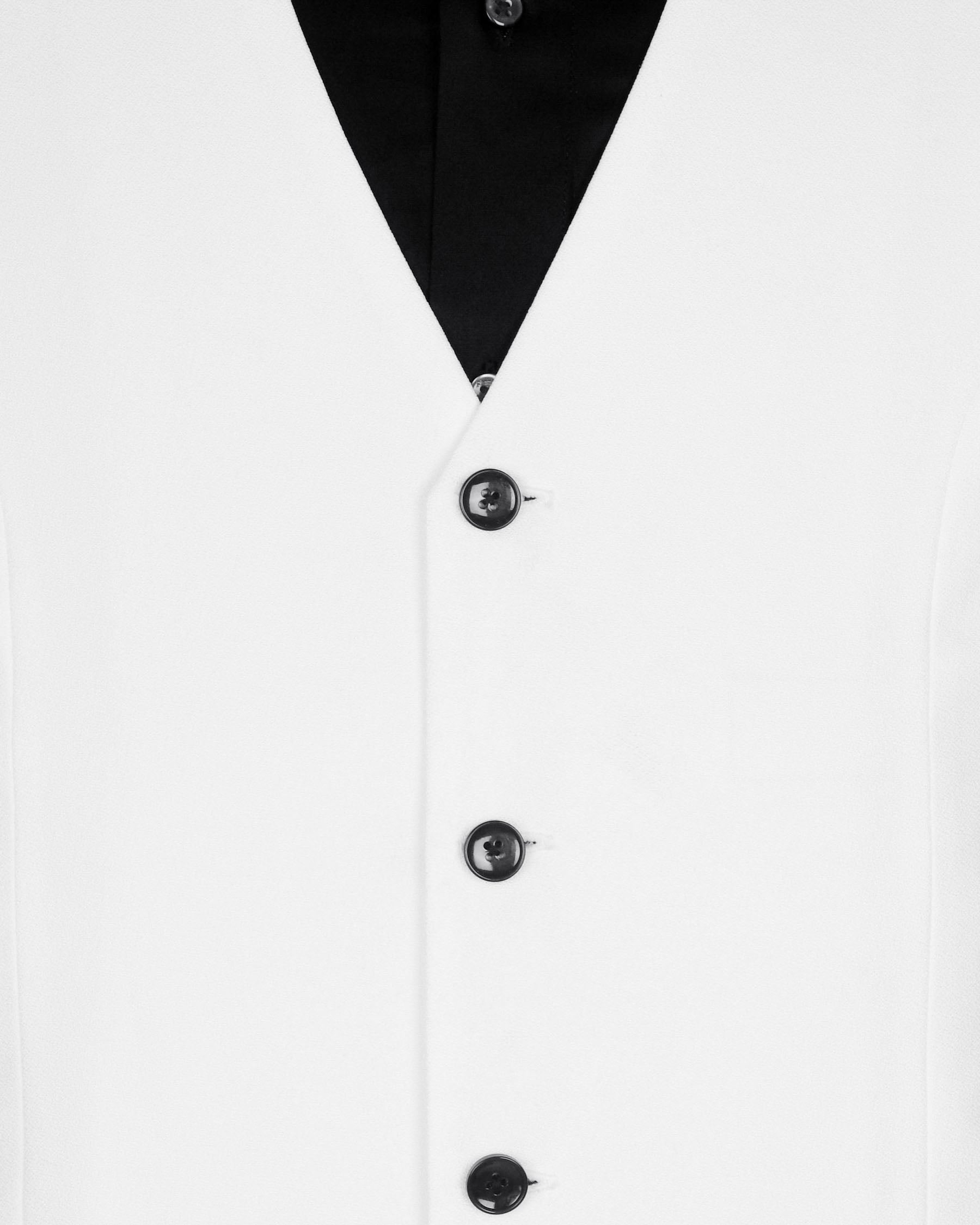 Bright white Wool Blend Dinner Waistcoat