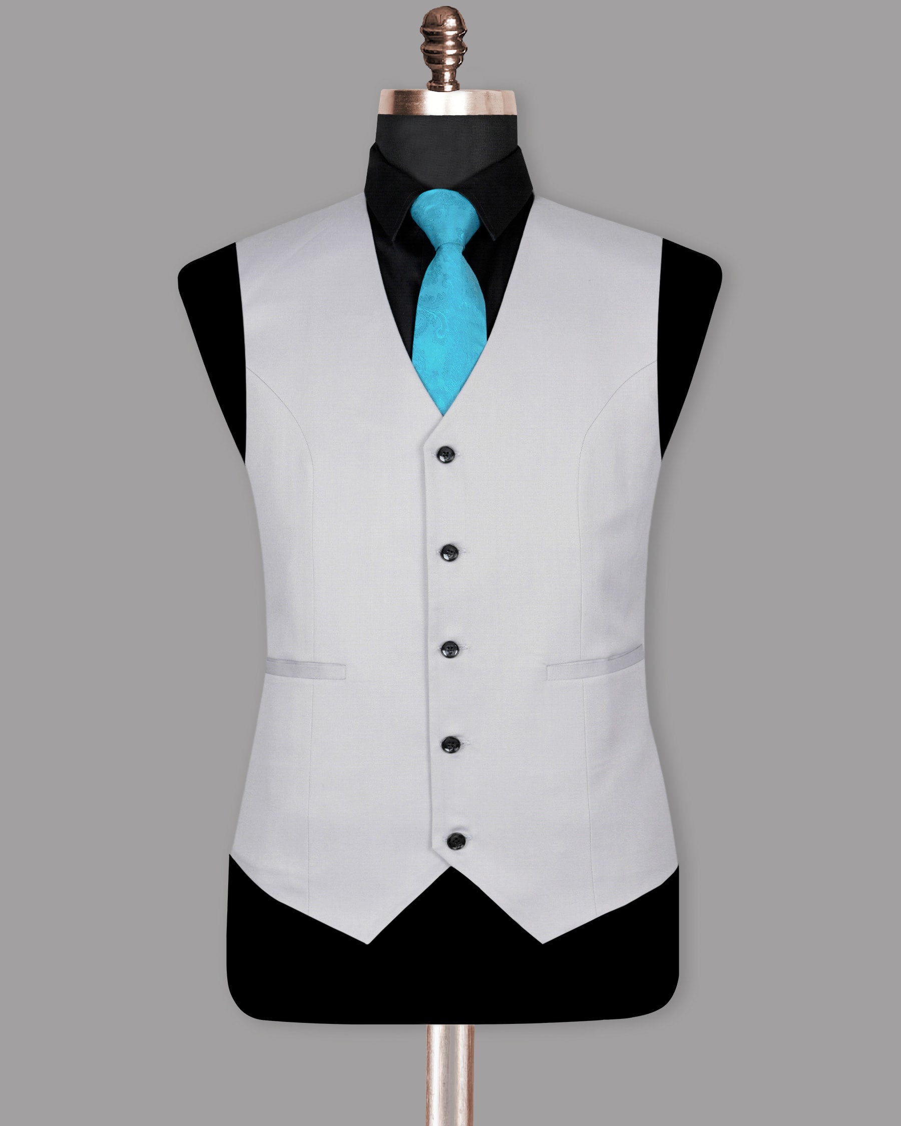 Light Grey Wool Rich Waistcoat V961-44, V961-36, V961-38, V961-58, V961-42, V961-40, V961-46, V961-48, V961-50, V961-54, V961-52, V961-56, V961-60