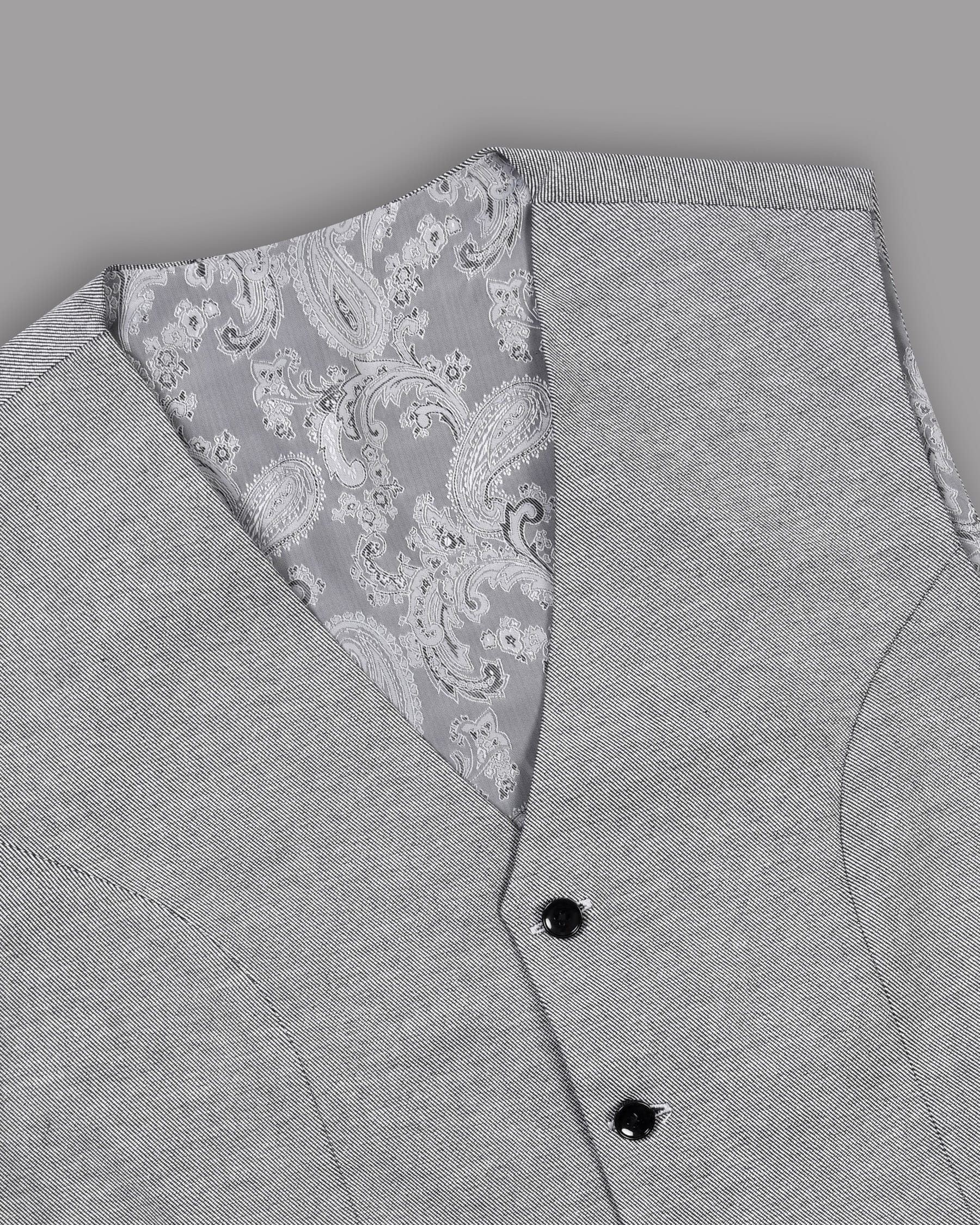 Light Grey Premium Cotton Waistcoat