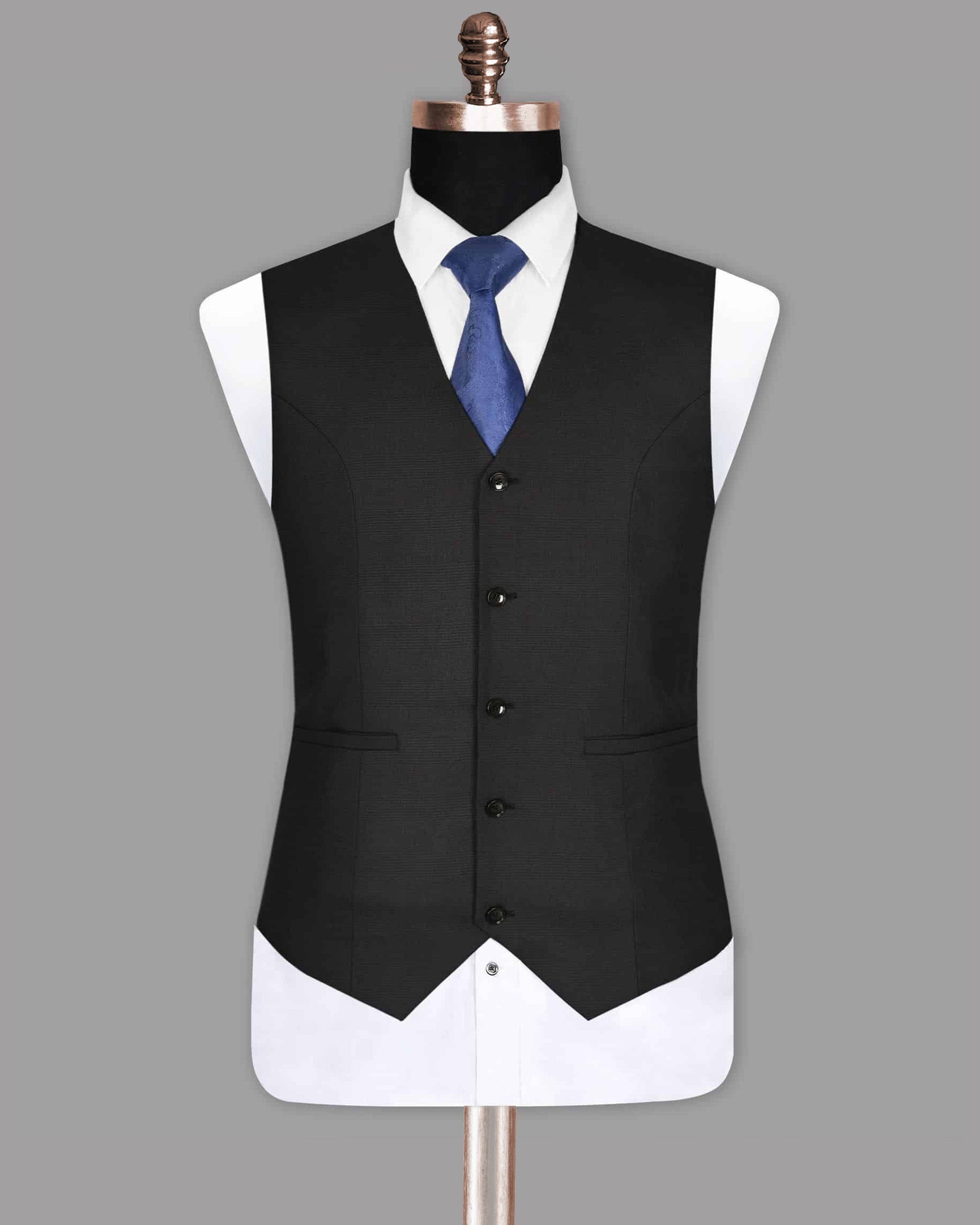 Jaguar Black Subtle Checked Waistcoat V998-60, V998-48, V998-50, V998-52, V998-44, V998-42, V998-46, V998-36, V998-38, V998-40, V998-54, V998-56, V998-58