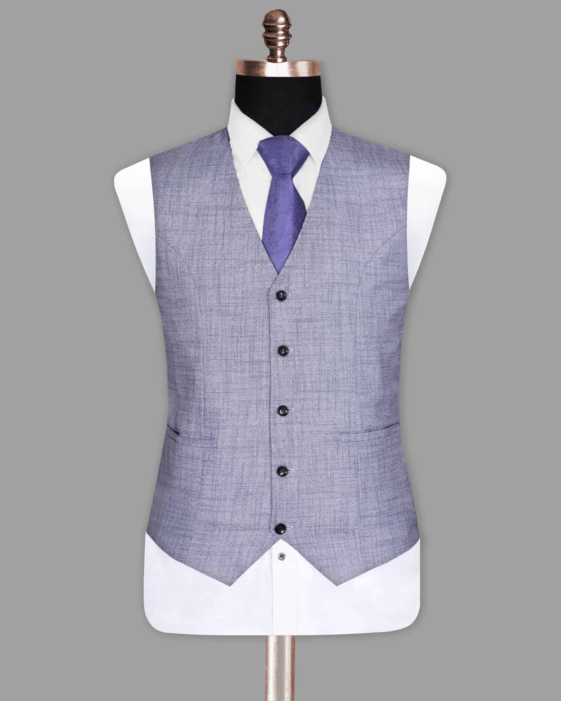 Spun Pearl Purple Subtle Tonal Textured Waistcoat V999-44, V999-46, V999-48, V999-54, V999-56, V999-50, V999-40, V999-36, V999-42, V999-38, V999-58, V999-60, V999-52