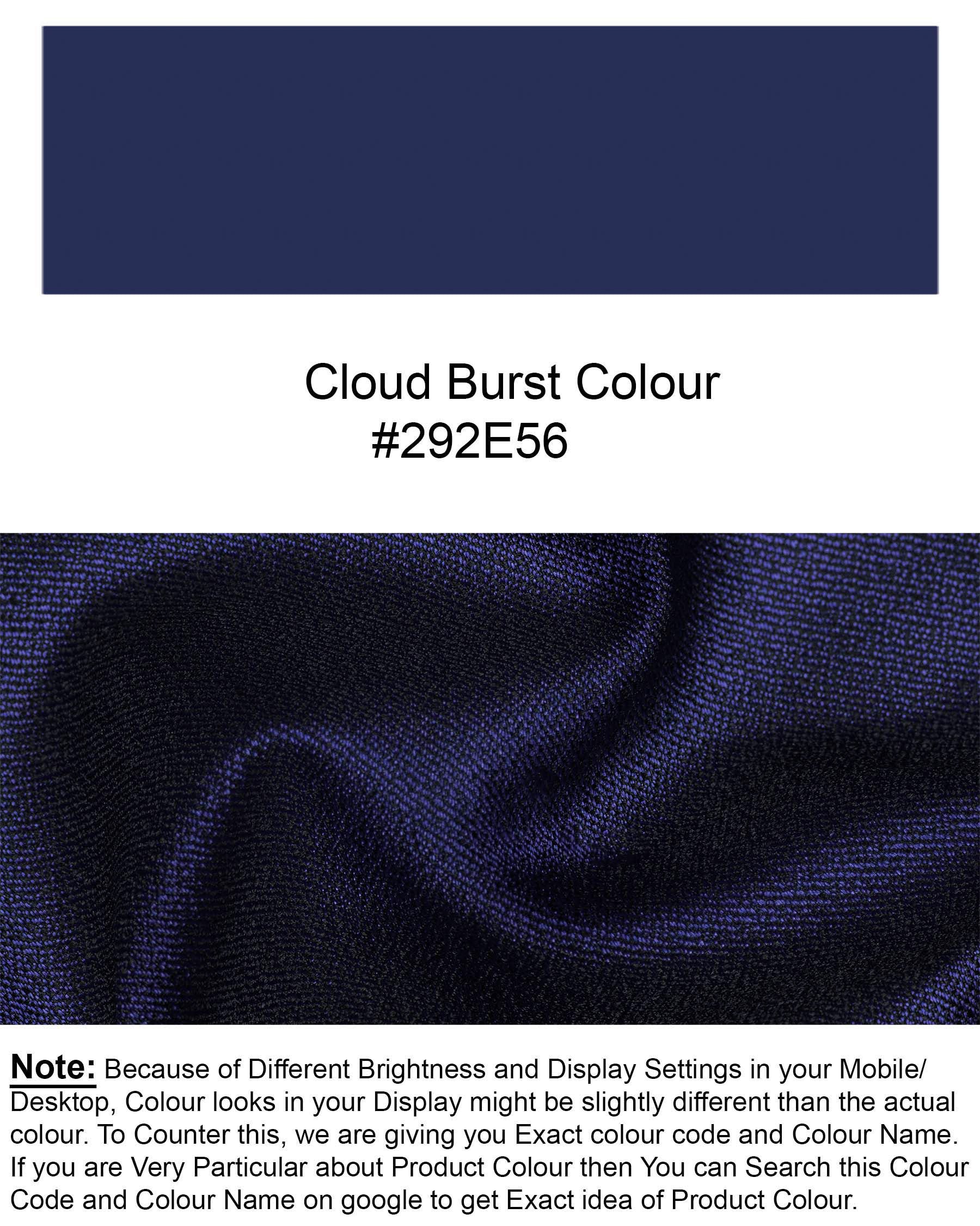 Cloud Burst Blue Textured  Nehru Jacket WC1684-36, WC1684-38, WC1684-40, WC1684-42, WC1684-44, WC1684-46, WC1684-48, WC1684-50, WC1684-52, WC1684-54, WC1684-56, WC1684-58, WC1684-60