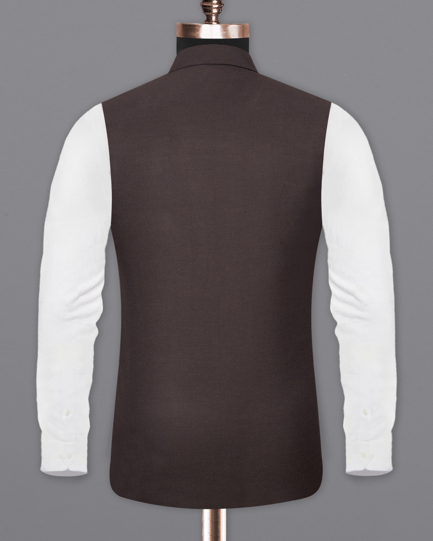 Piano Brown Nehru Jacket  WC1829-36, WC1829-38, WC1829-40, WC1829-42, WC1829-44, WC1829-46, WC1829-48, WC1829-50, WC1829-52, WC1829-54, WC1829-56, WC1829-58, WC1829-60