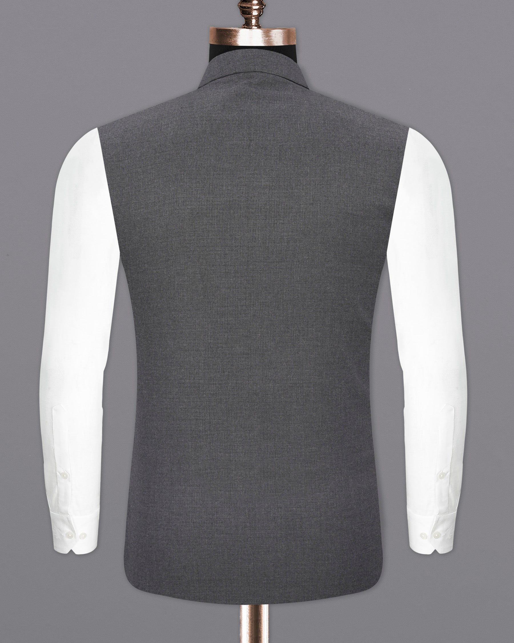 Vampire Gray Solid Nehru Jacket WC1903-36, WC1903-38, WC1903-40, WC1903-42, WC1903-44, WC1903-46, WC1903-48, WC1903-50, WC1903-52, WC1903-54, WC1903-56, WC1903-58, WC1903-60