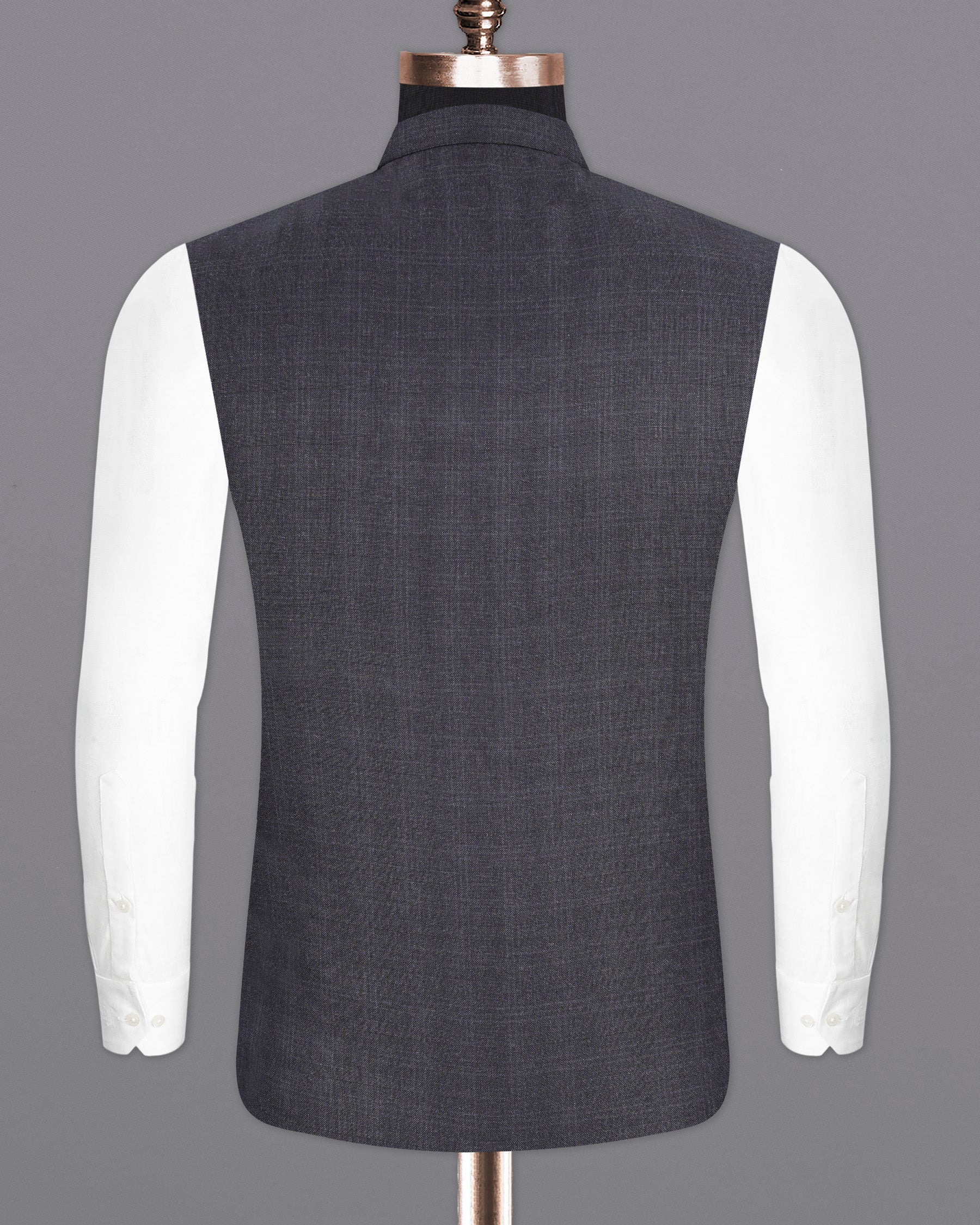 Tuna Gray Plaid Nehru Jacket WC1968-36, WC1968-38, WC1968-40, WC1968-42, WC1968-44, WC1968-46, WC1968-48, WC1968-50, WC1968-52, WC1968-54, WC1968-56, WC1968-58, WC1968-60