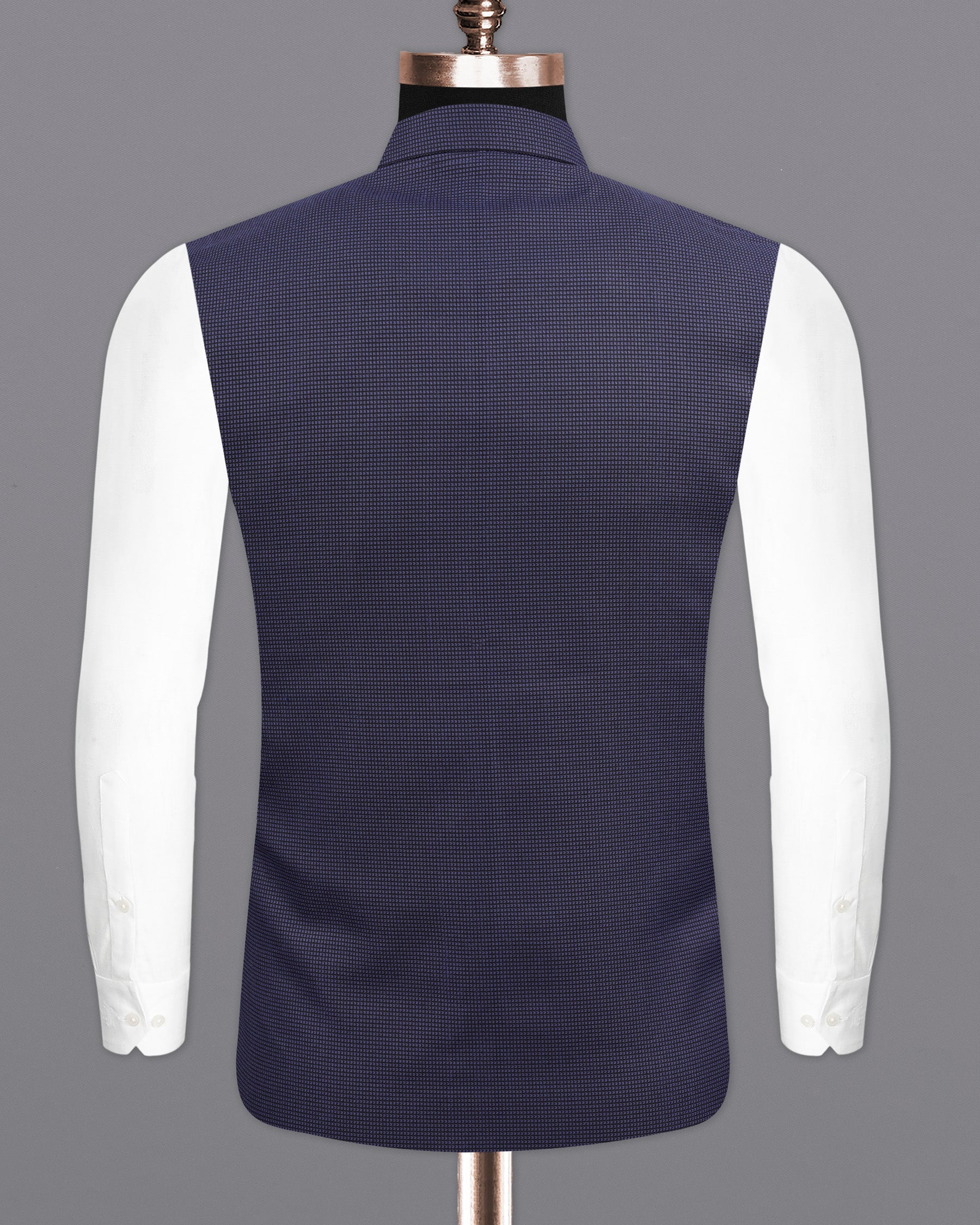 Ebony Clay Navy Blue Bandhgala Nehru Jacket