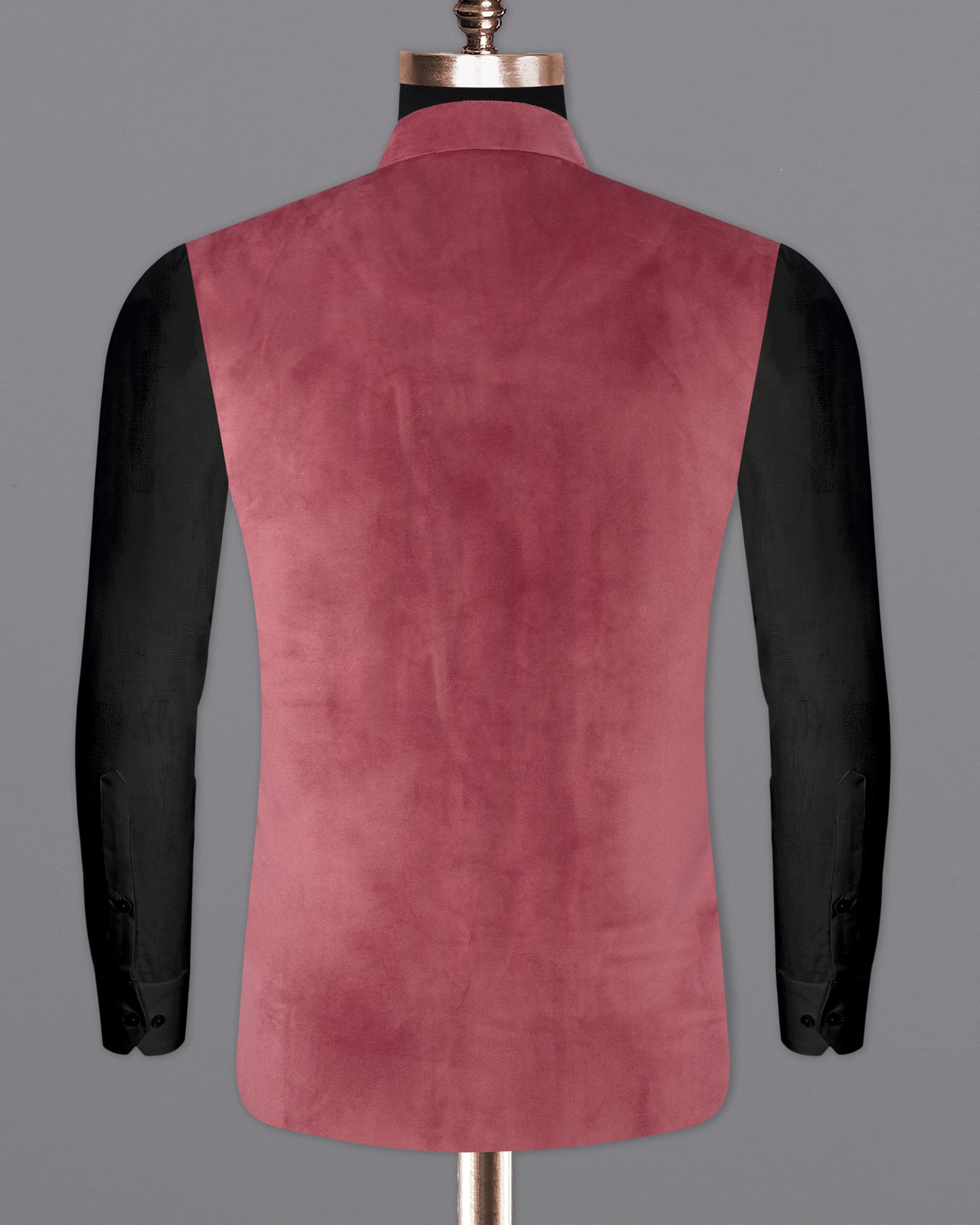 Coral Pink Premium Velvet Designer Nehru Jacket  WC2206-36, WC2206-38, WC2206-40, WC2206-42, WC2206-44, WC2206-46, WC2206-48, WC2206-50, WC2206-52, WC2206-54, WC2206-56, WC2206-58, WC2206-60