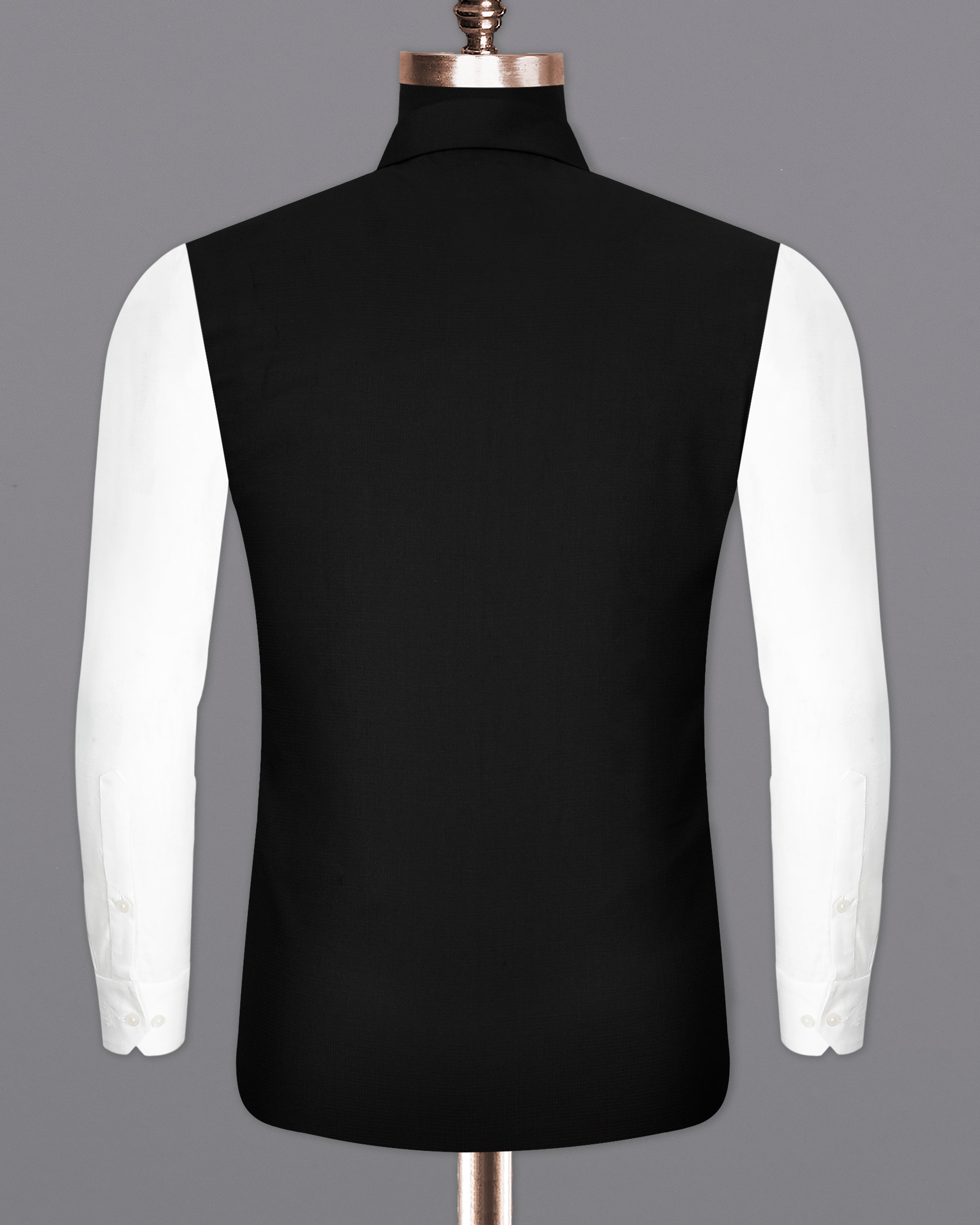 Jade Black Textured Designer Nehru Jacket WC2249-36, WC2249-38, WC2249-40, WC2249-42, WC2249-44, WC2249-46, WC2249-48, WC2249-50, WC2249-52, WC2249-54, WC2249-56, WC2249-58, WC2249-60